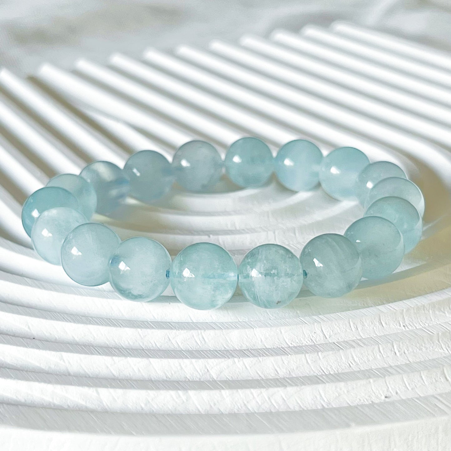 Throat Chakra Natural Aquamarine Crystal Bracelet-Ninaouity