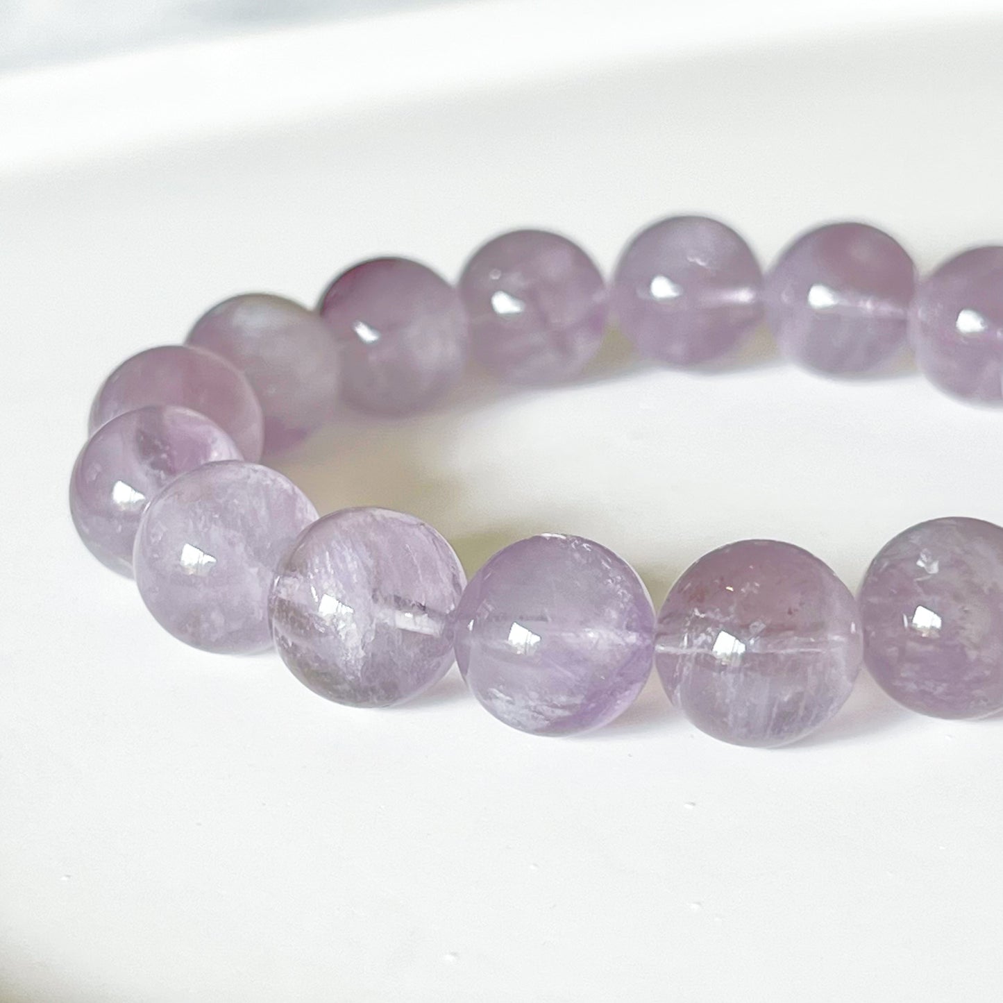 Crown Chakra Natural Lavender Amethyst Crystal Bracelet-Ninaouity