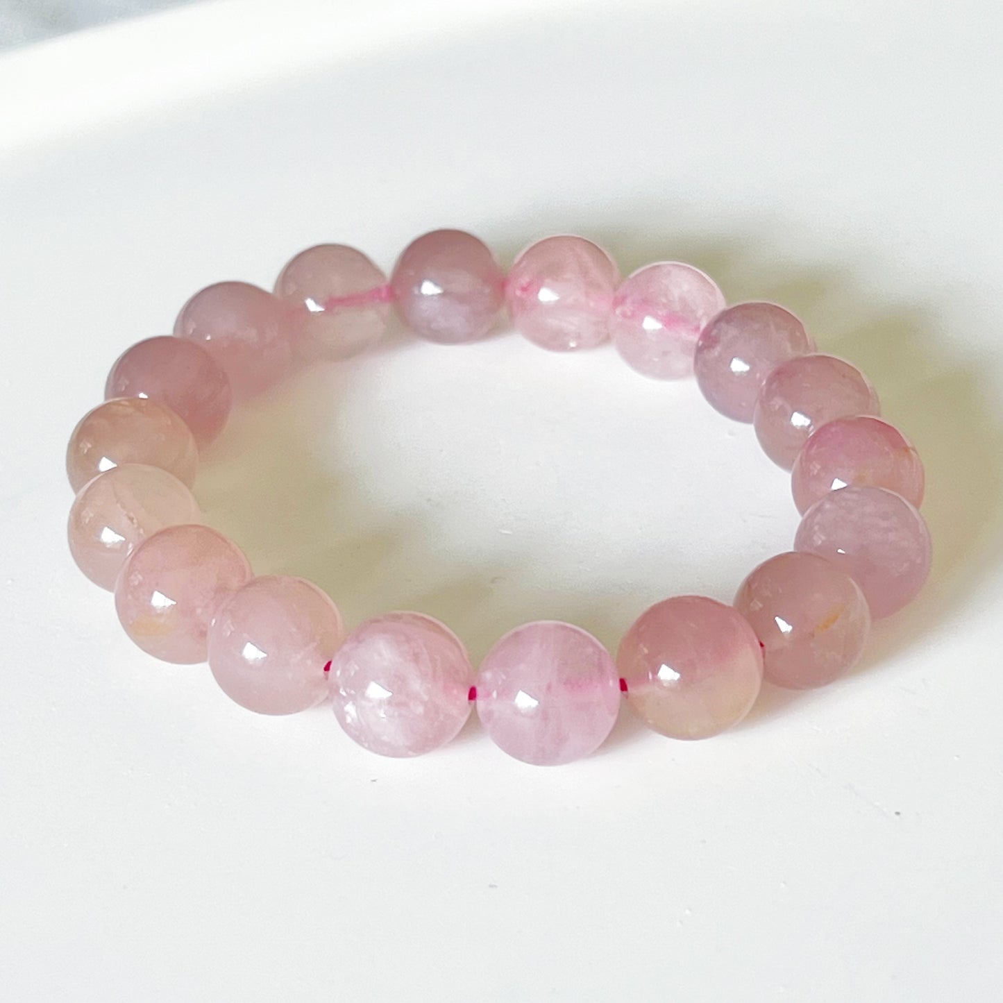 Heart Chakra Natural Madagascar Rose Quartz Crystal Bracelet-Ninaouity