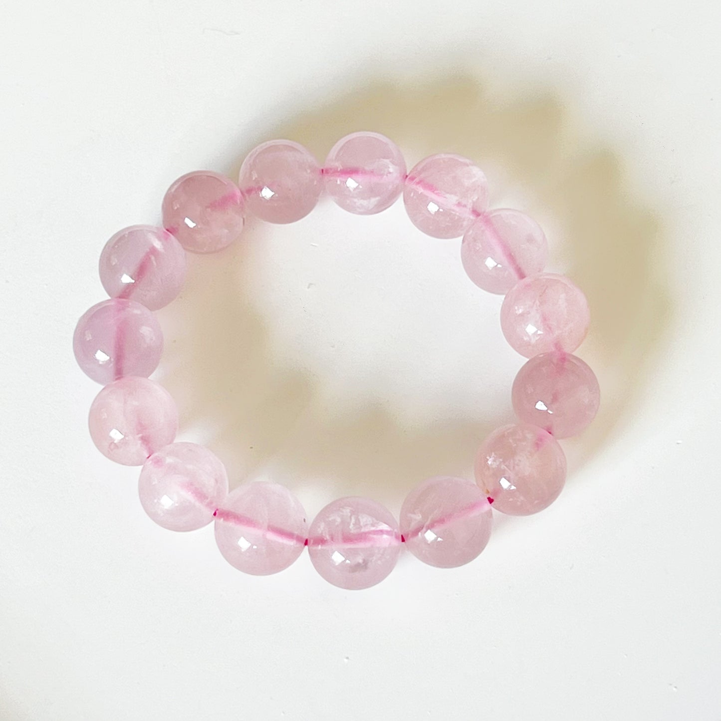 Heart Chakra Natural Mozambique Rose Quartz Crystal Bracelet-Ninaouity