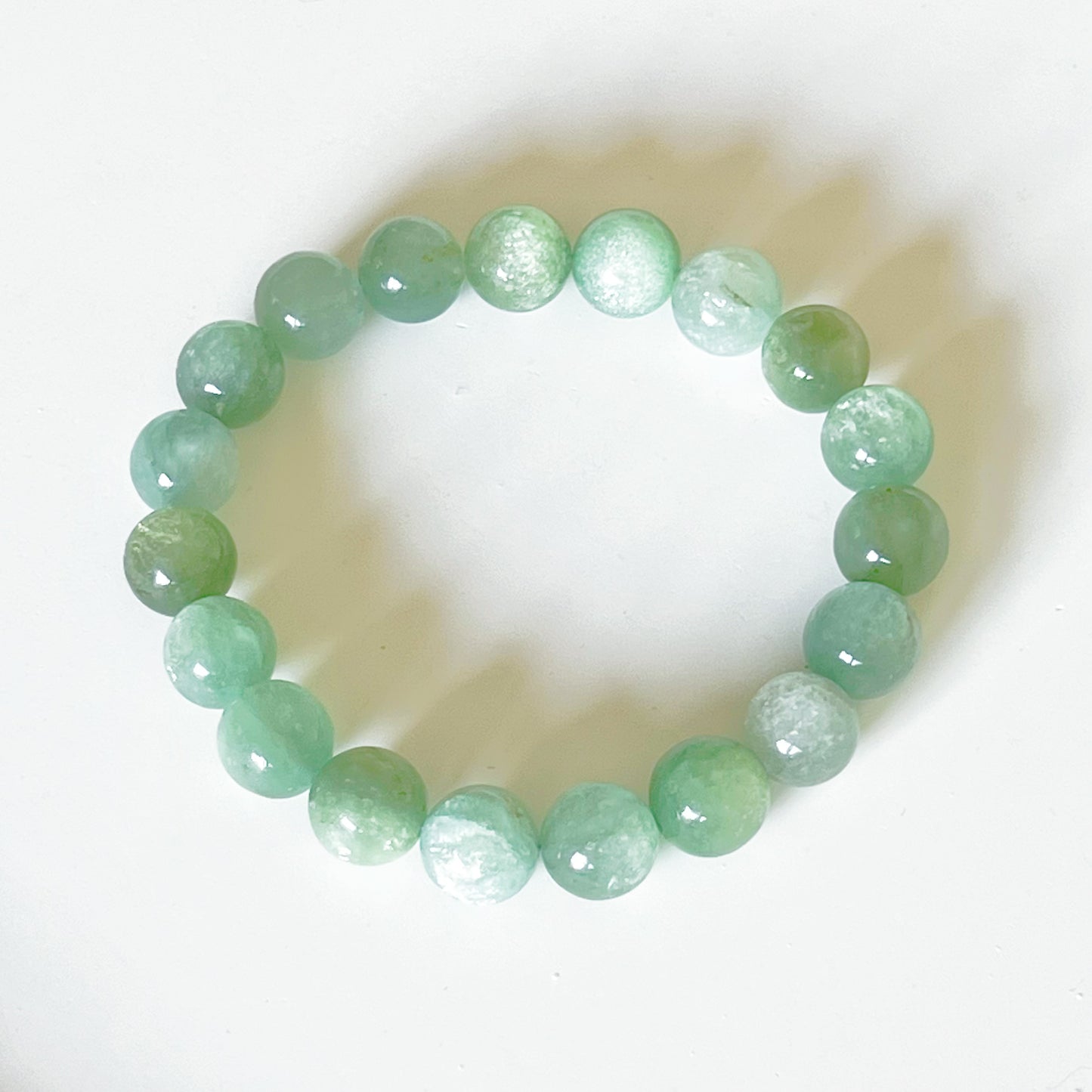 Heart Chakra Light Green Lepidolite Crystal Bracelet-Ninaouity