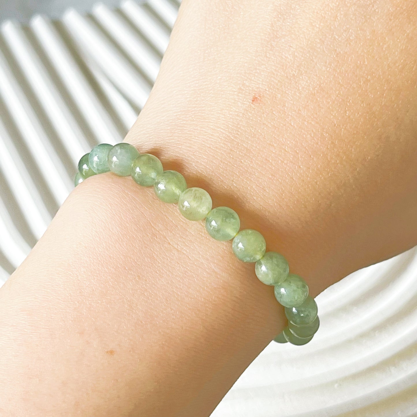 Heart Chakra Green Beryl Crystal Bracelet-Ninaouity