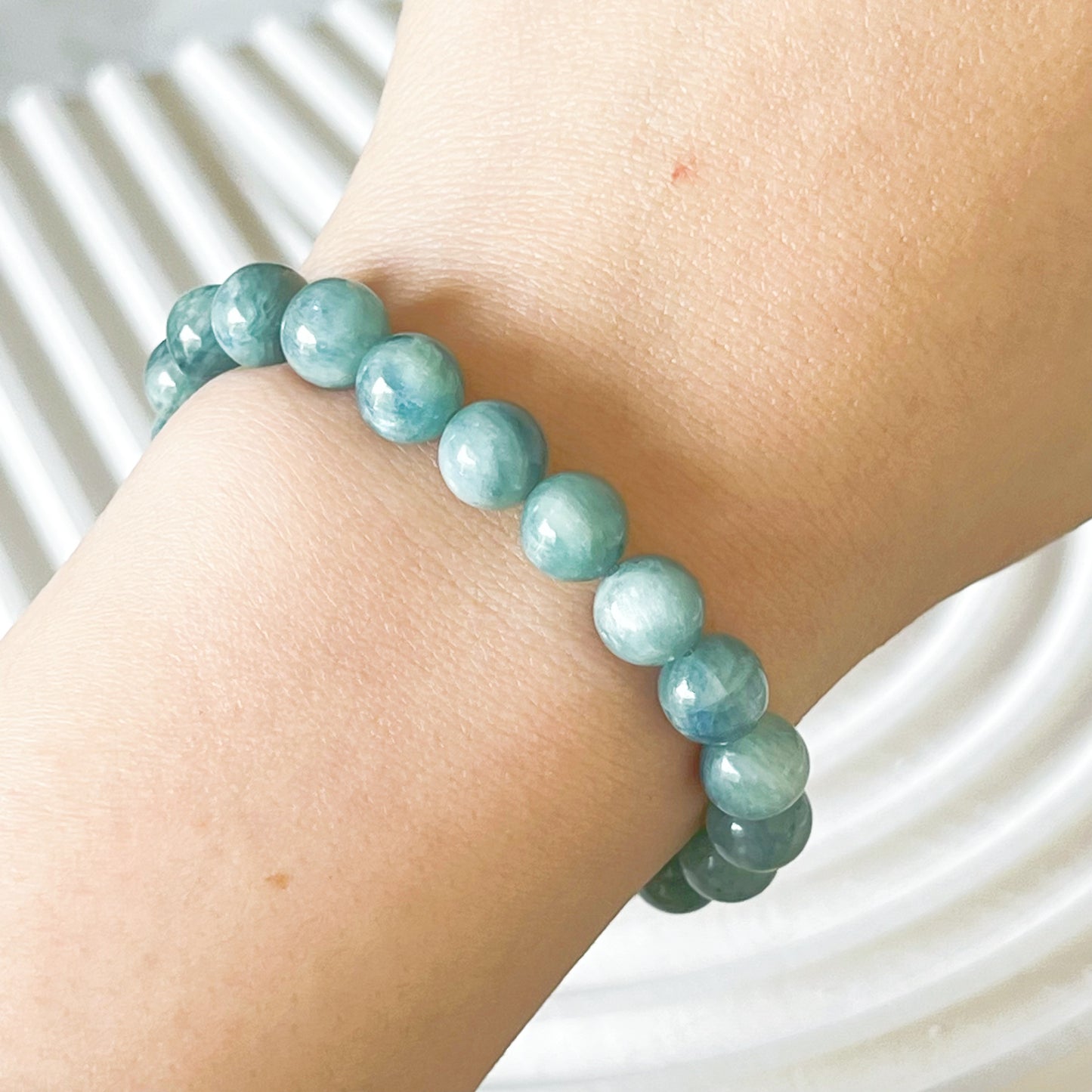 Heart Chakra Green Kyanite Crystal Bracelet-Ninaouity