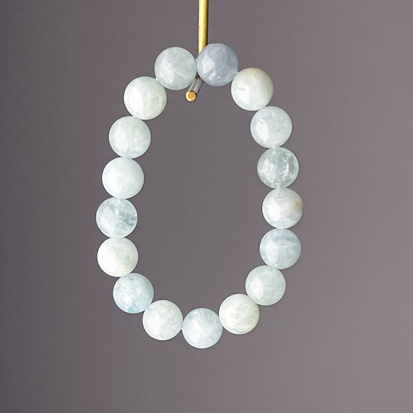 Throat Chakra Natural Green Tone Aquamarine Crystal Bracelet-Ninaouity