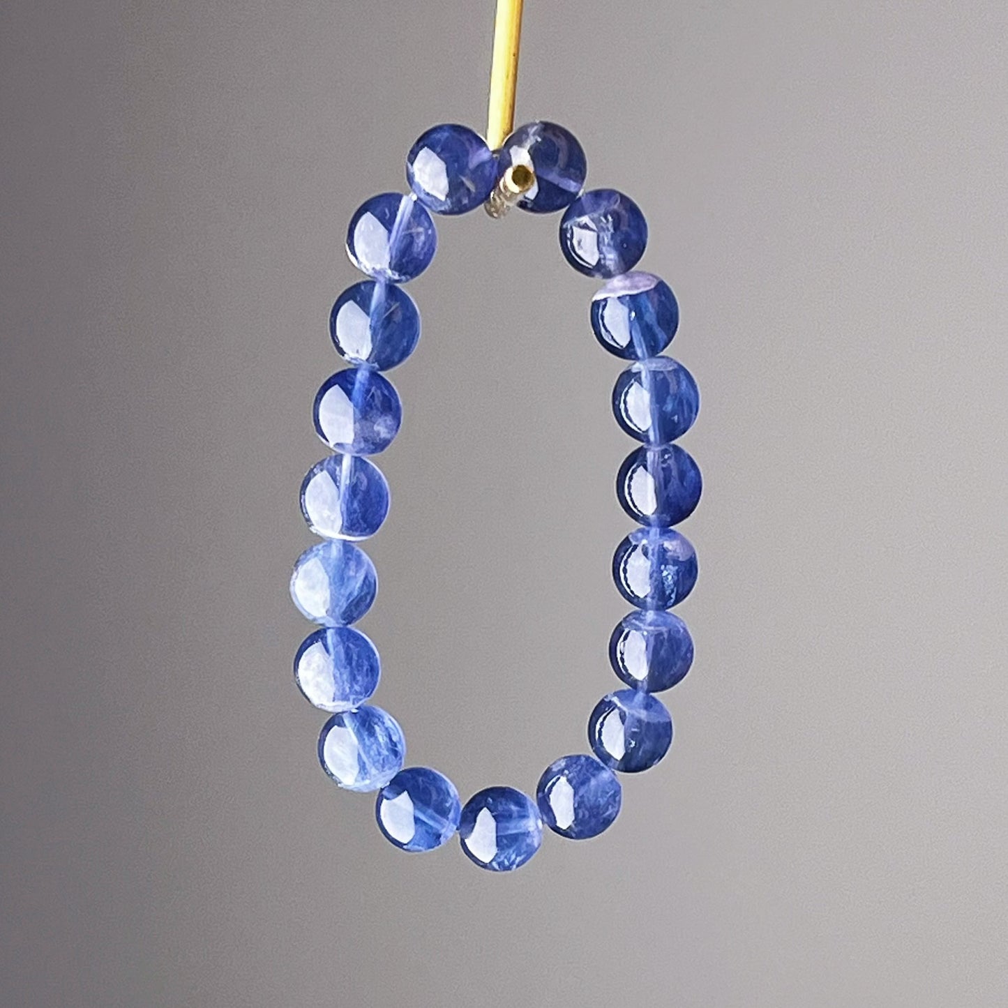 Third Eye and Throat Chakra Natural Blue Fluorite Crystal Bracelet-Ninaouity