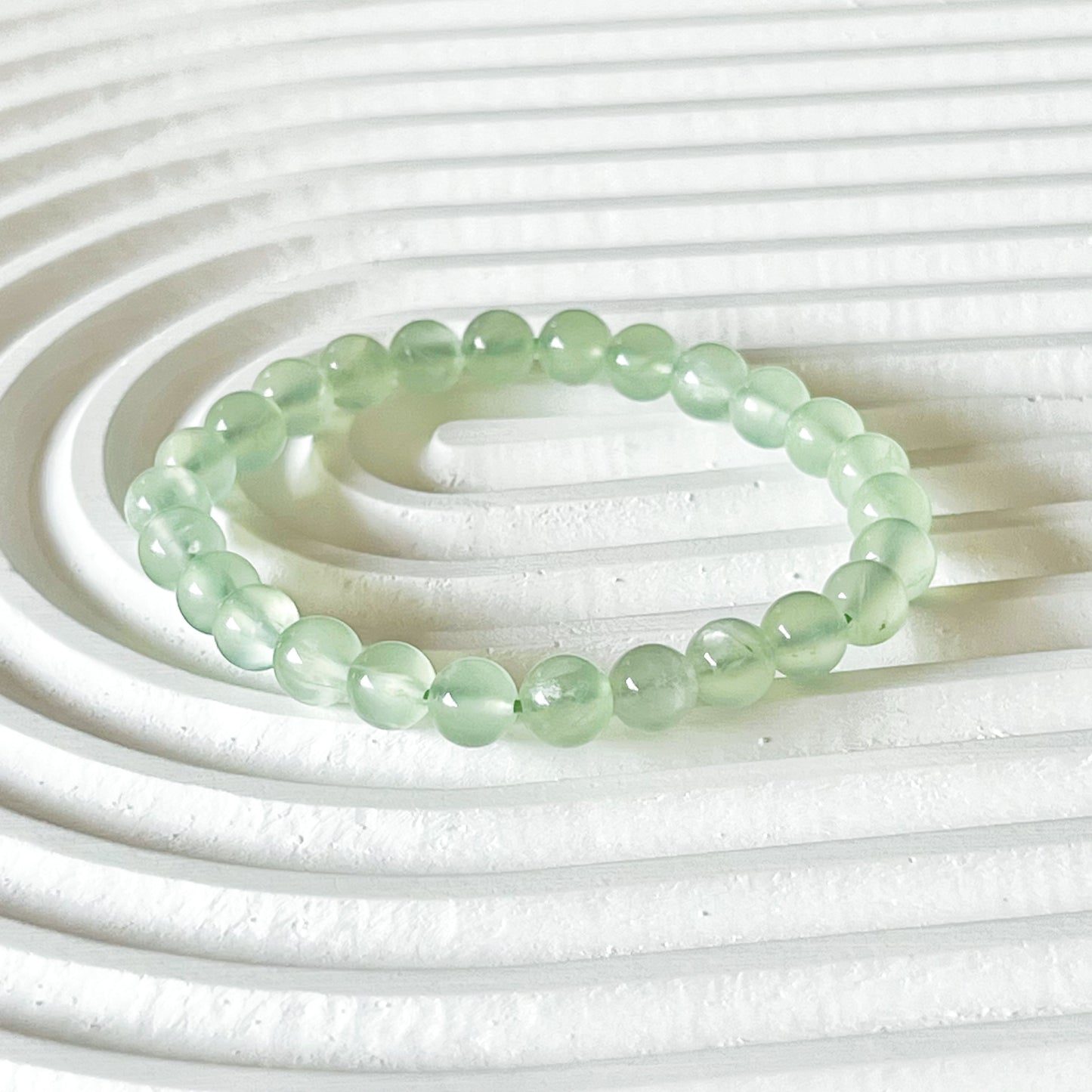 Heart Chakra Green Prehnite Crystal Bracelet-Ninaouity