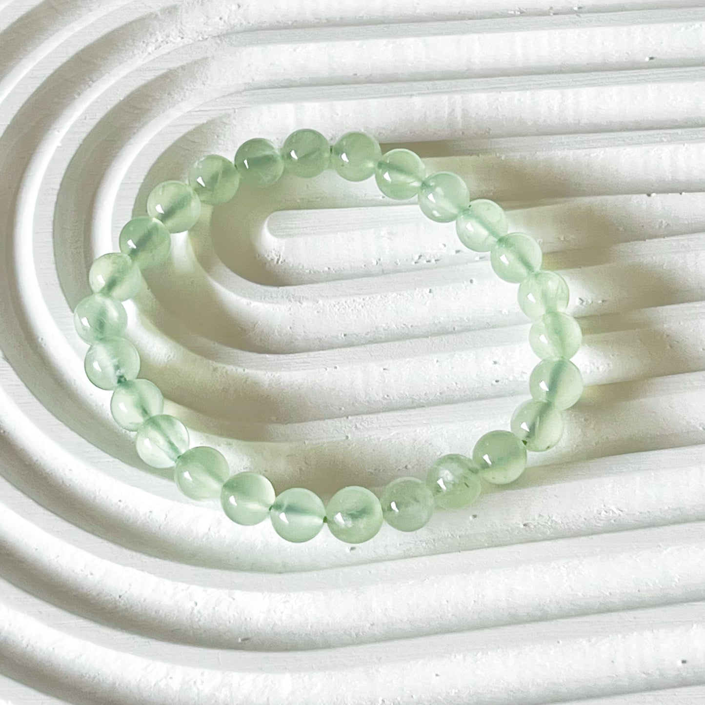 Heart Chakra Green Prehnite Crystal Bracelet-Ninaouity