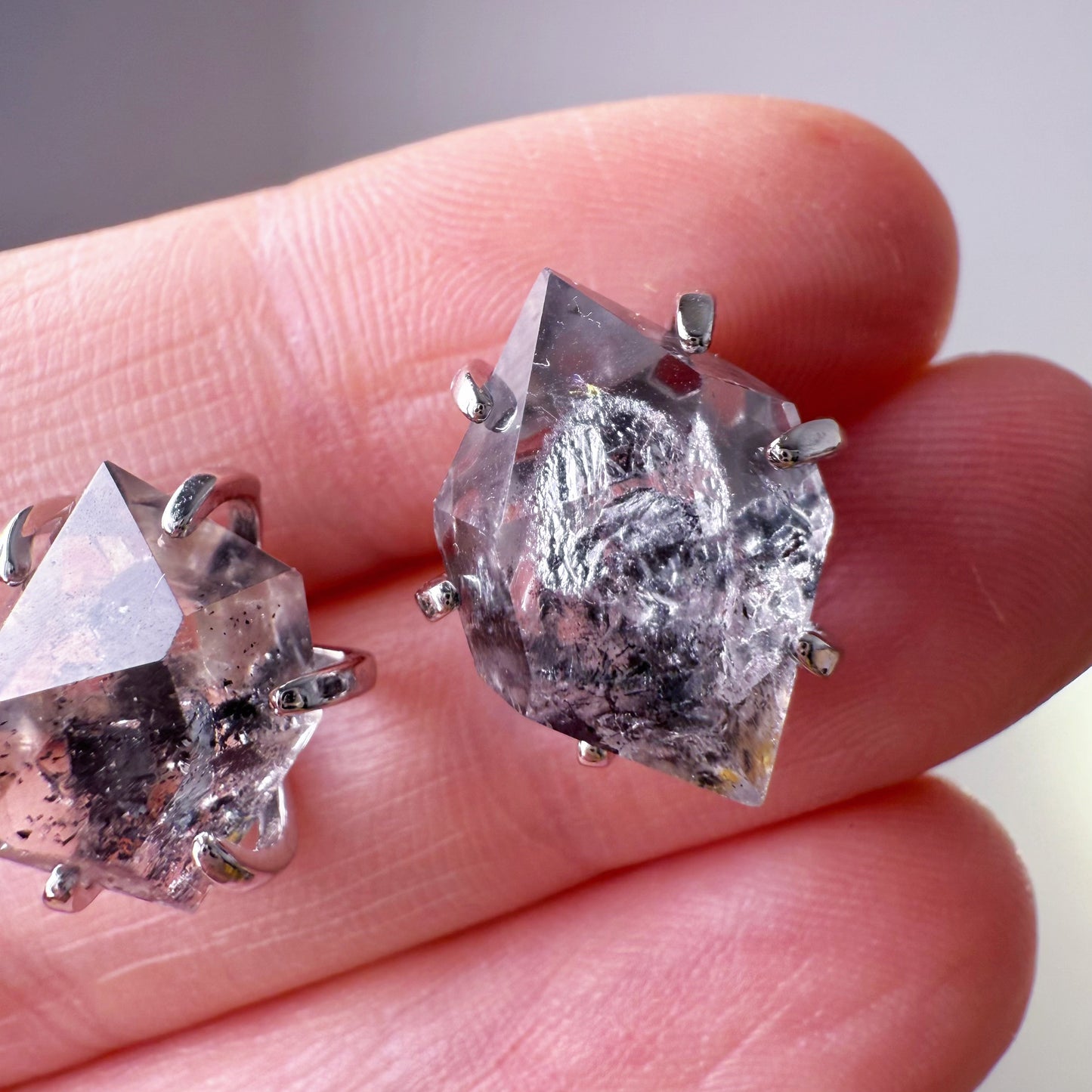 Handmade Natural Herkimer Diamond Crystal Earrings