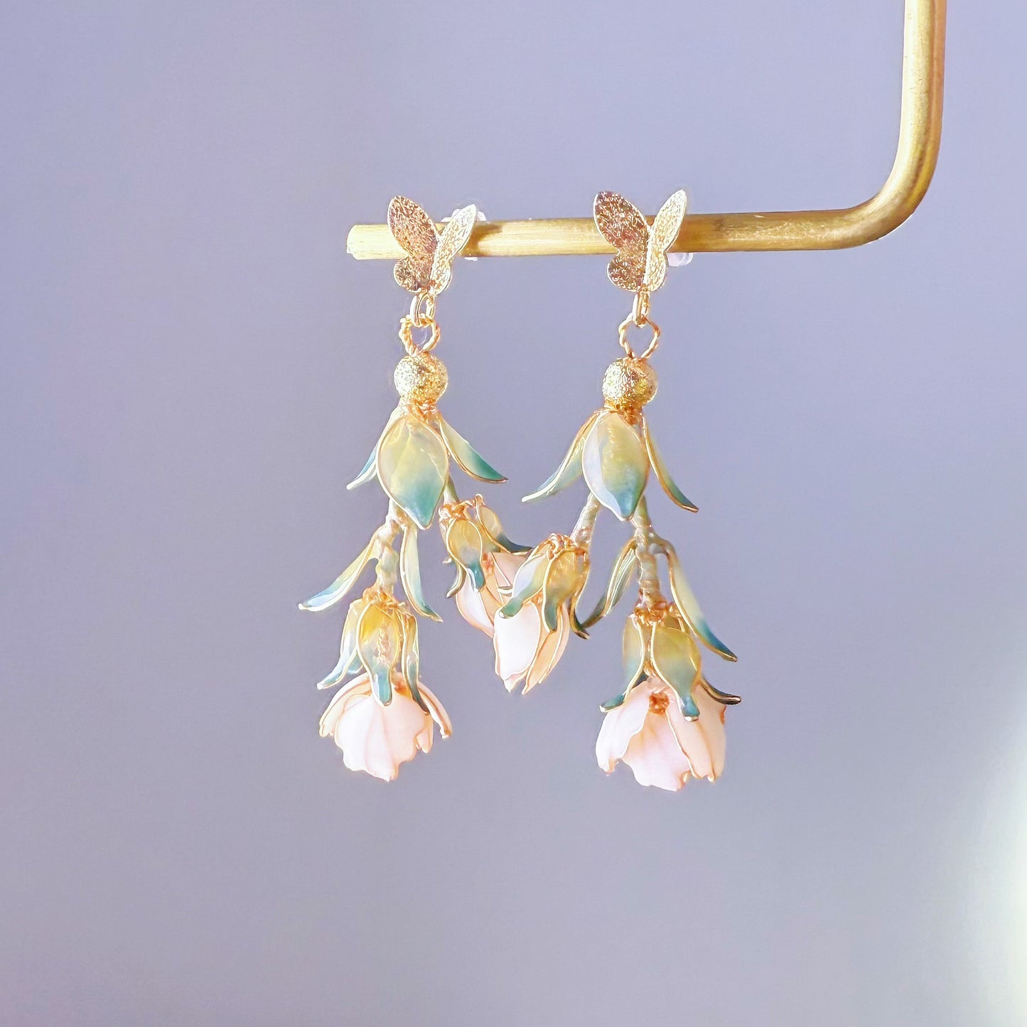 White Jasmine Flowers Earrings
