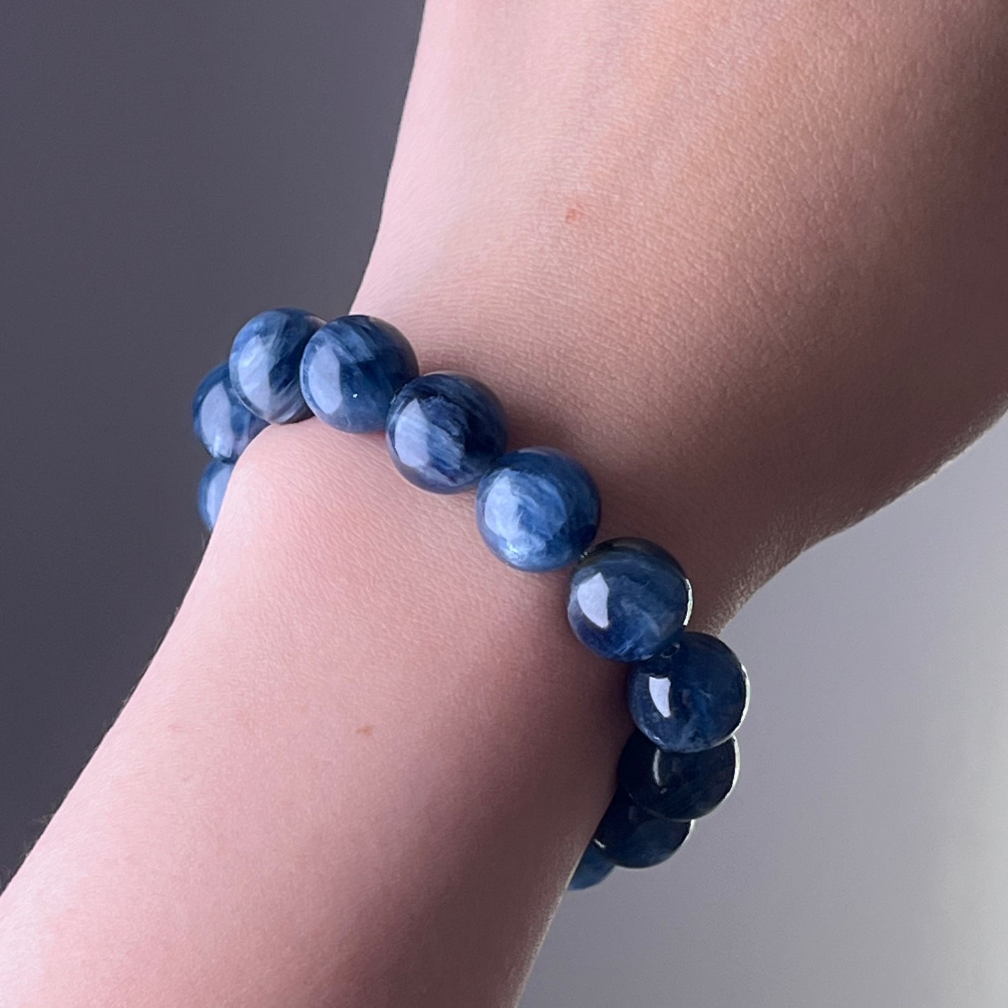 Throat Chakra Green Kyanite Crystal Bead Bracelet-Ninaouity