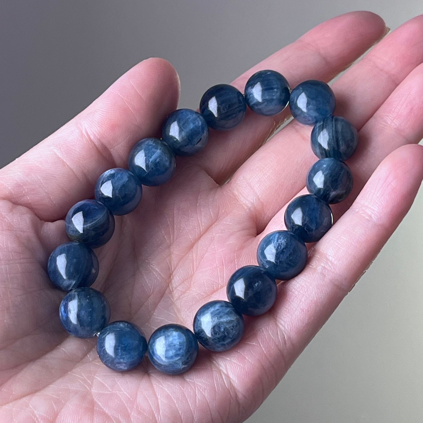 Throat Chakra Green Kyanite Crystal Bead Bracelet-Ninaouity