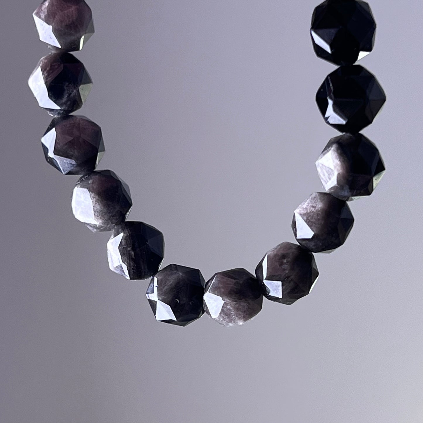 Third Eye Chakra Silver Sheen Obsidian Crystal Bracelet-Ninaouity