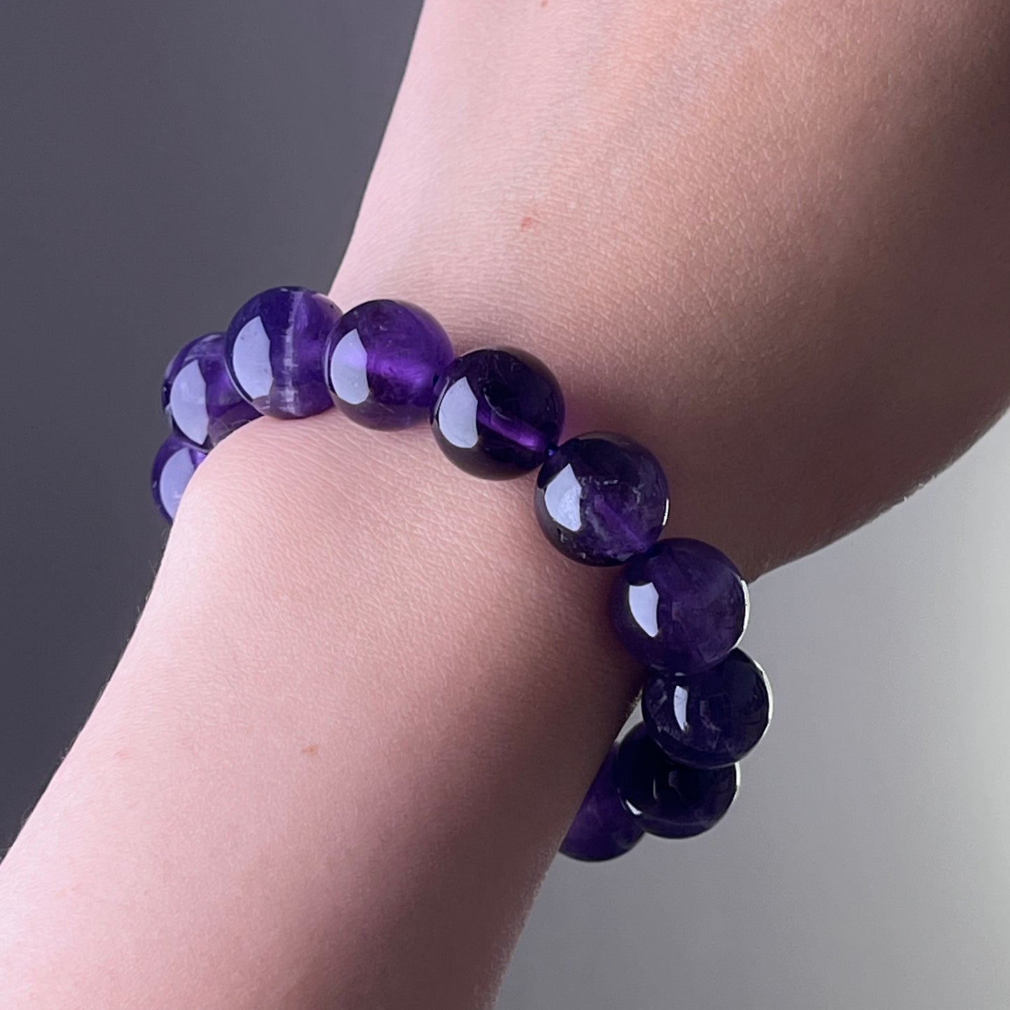 Crown Chakra Natural Uruguay Amethyst Crystal Bracelet-Ninaouity