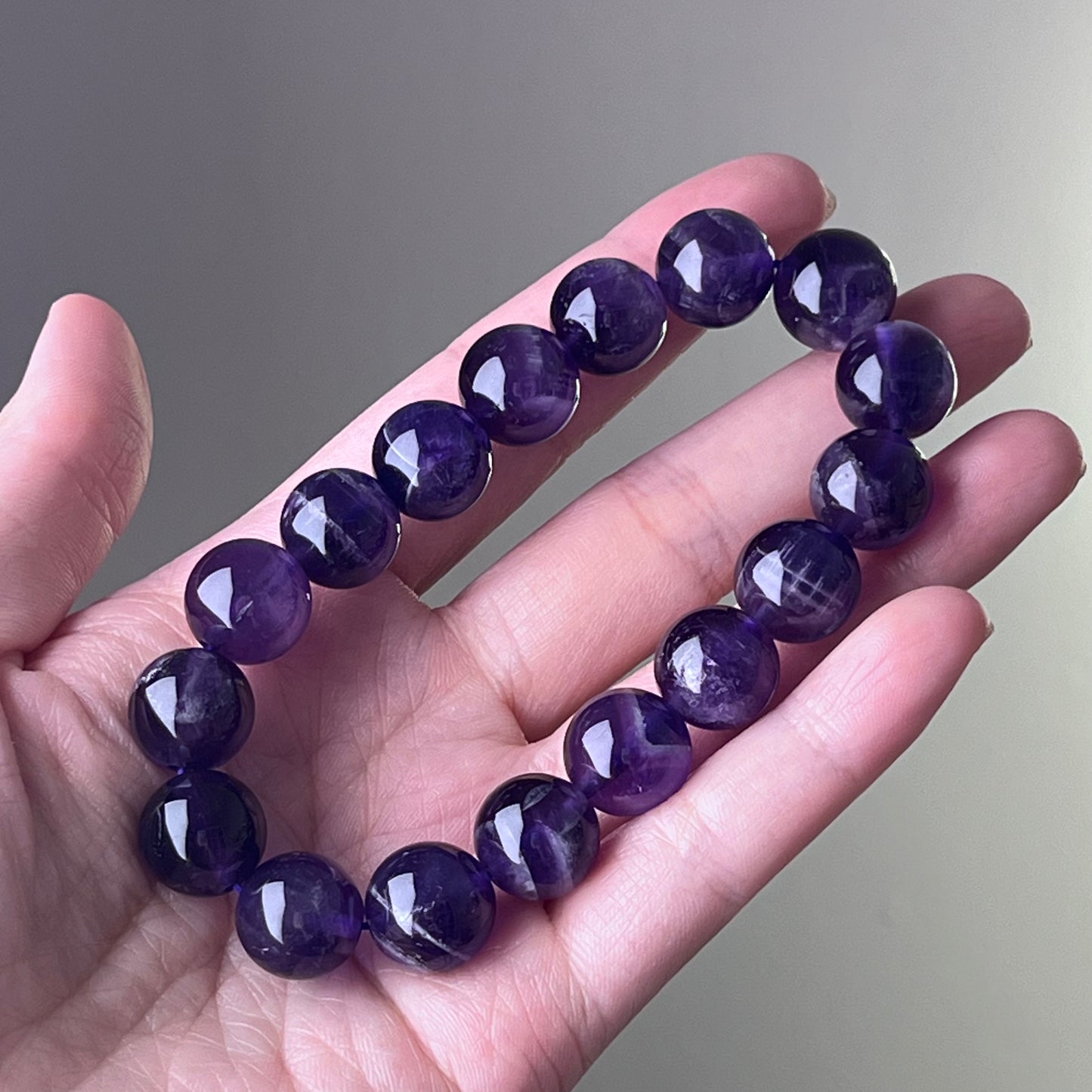 Crown Chakra Natural Uruguay Amethyst Crystal Bracelet-Ninaouity