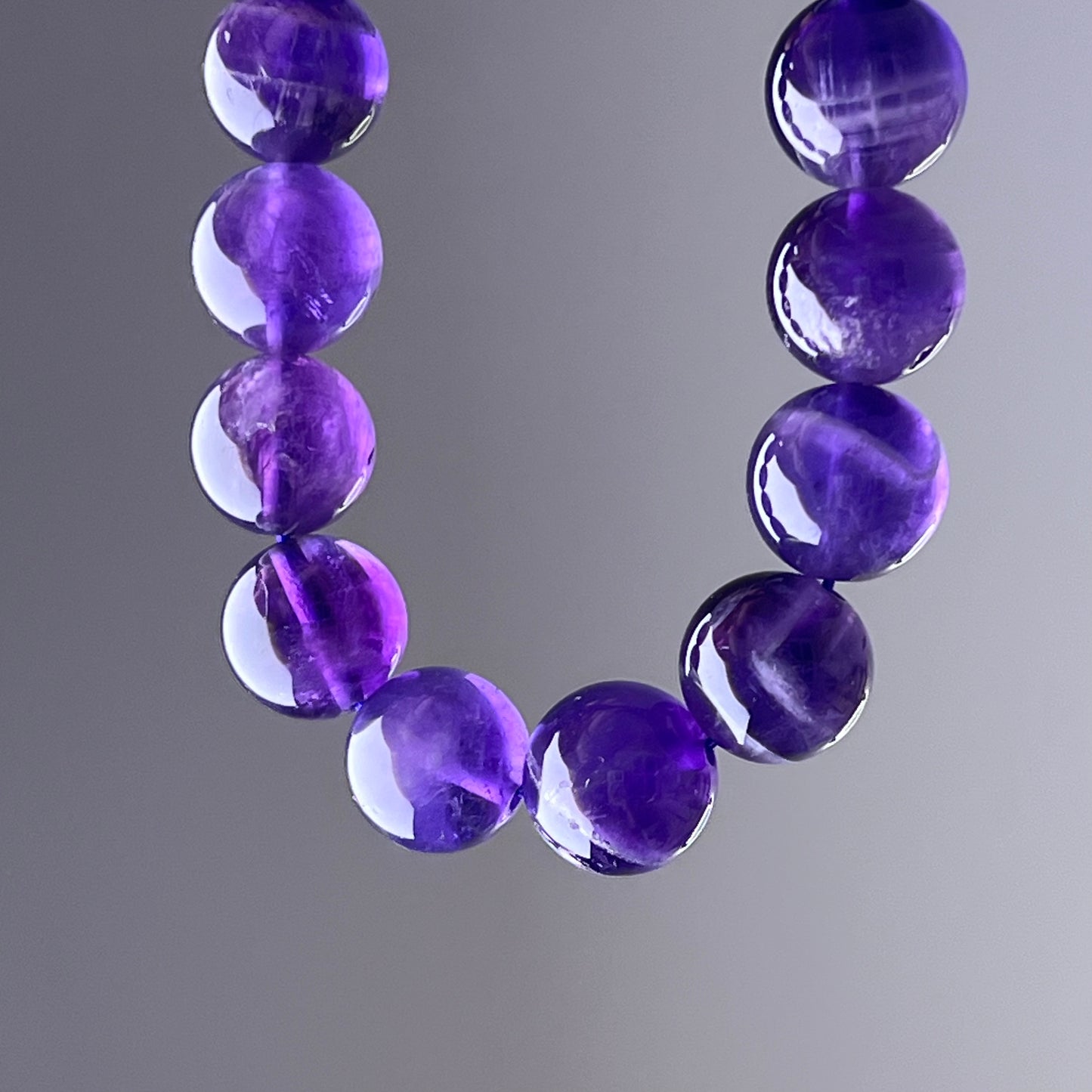 Crown Chakra Natural Uruguay Amethyst Crystal Bracelet-Ninaouity