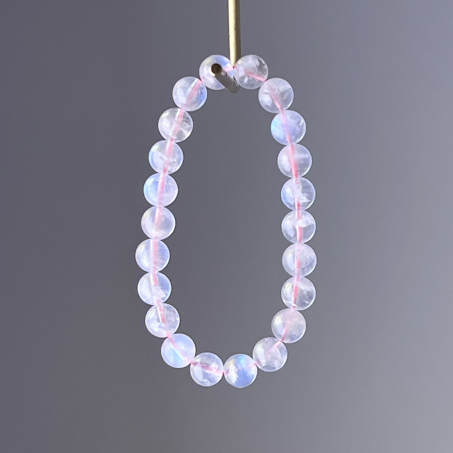 Crown Chakra Pink Moonstone Crystal Bracelet-Ninaouity