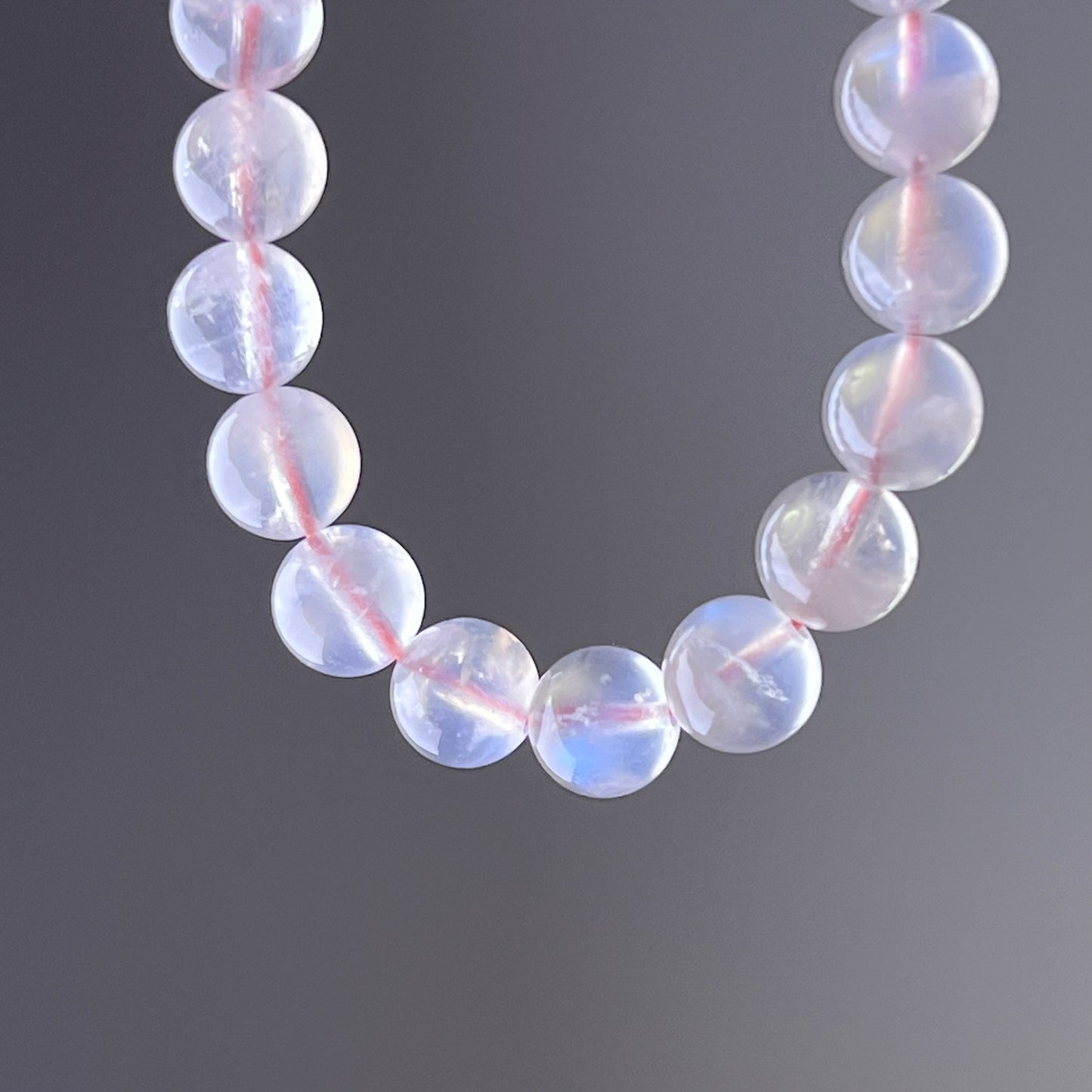 Crown Chakra Pink Moonstone Crystal Bracelet-Ninaouity