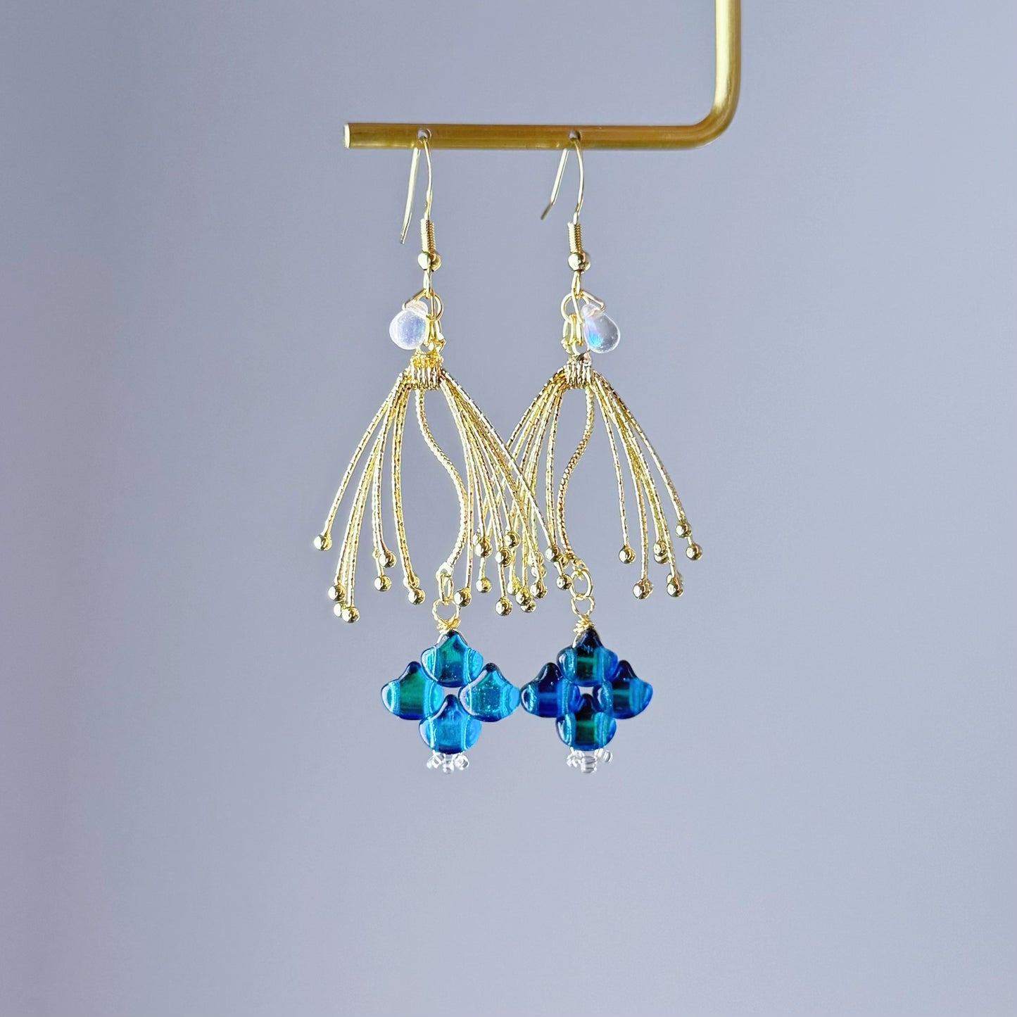 Handmade Falling Firework Drop Earrings