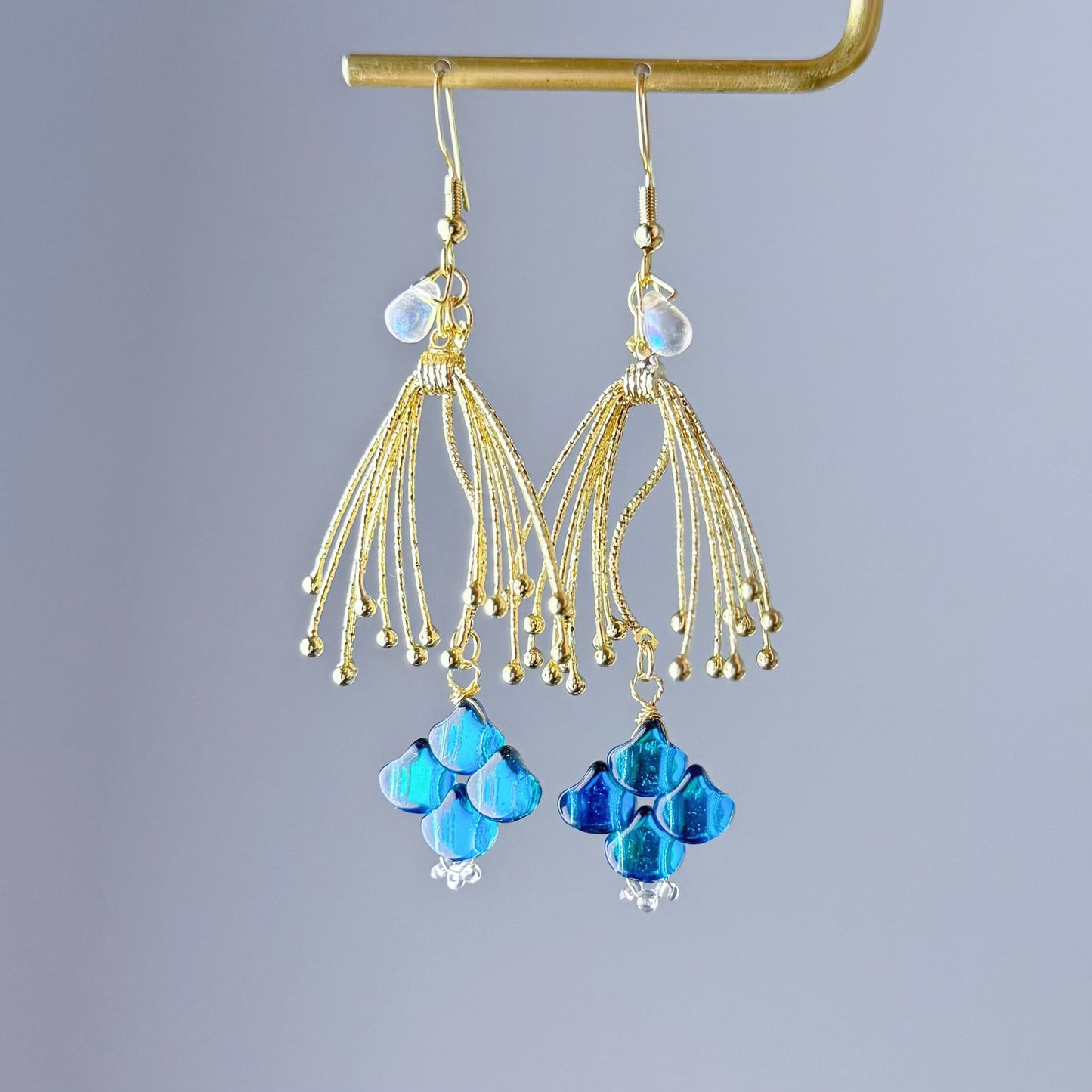 Handmade Falling Firework Drop Earrings
