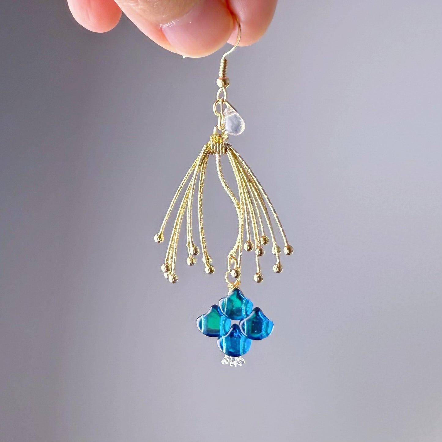 Handmade Falling Firework Drop Earrings
