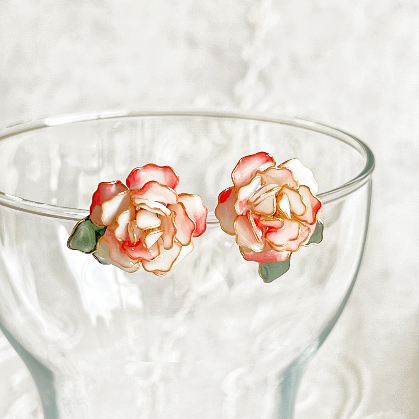 Handmade Paloma Rose Flower Earrings-Ninaouity