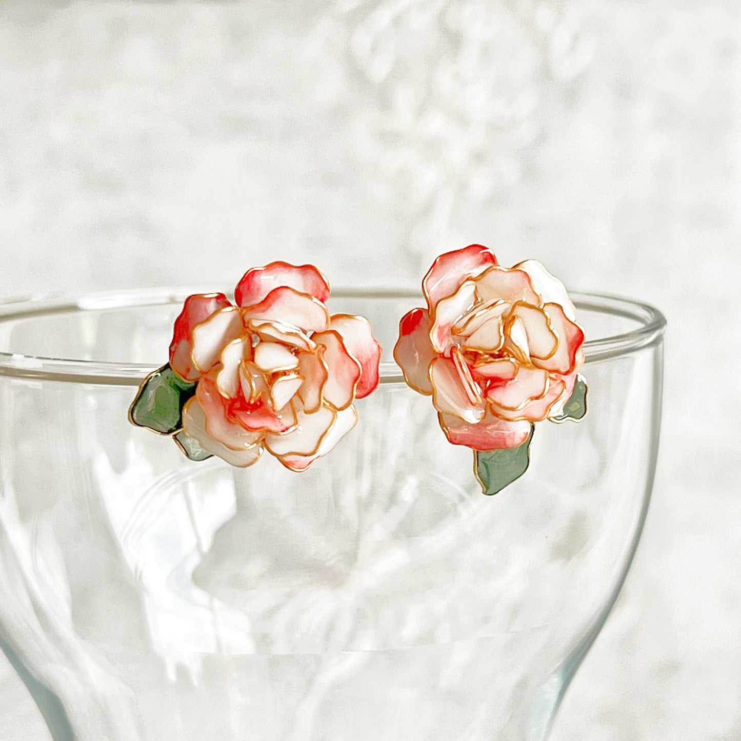 Handmade Paloma Rose Flower Earrings-Ninaouity