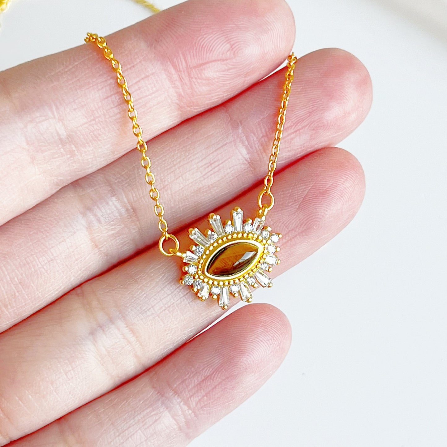 Evil Eye Gold Necklace-Ninaouity
