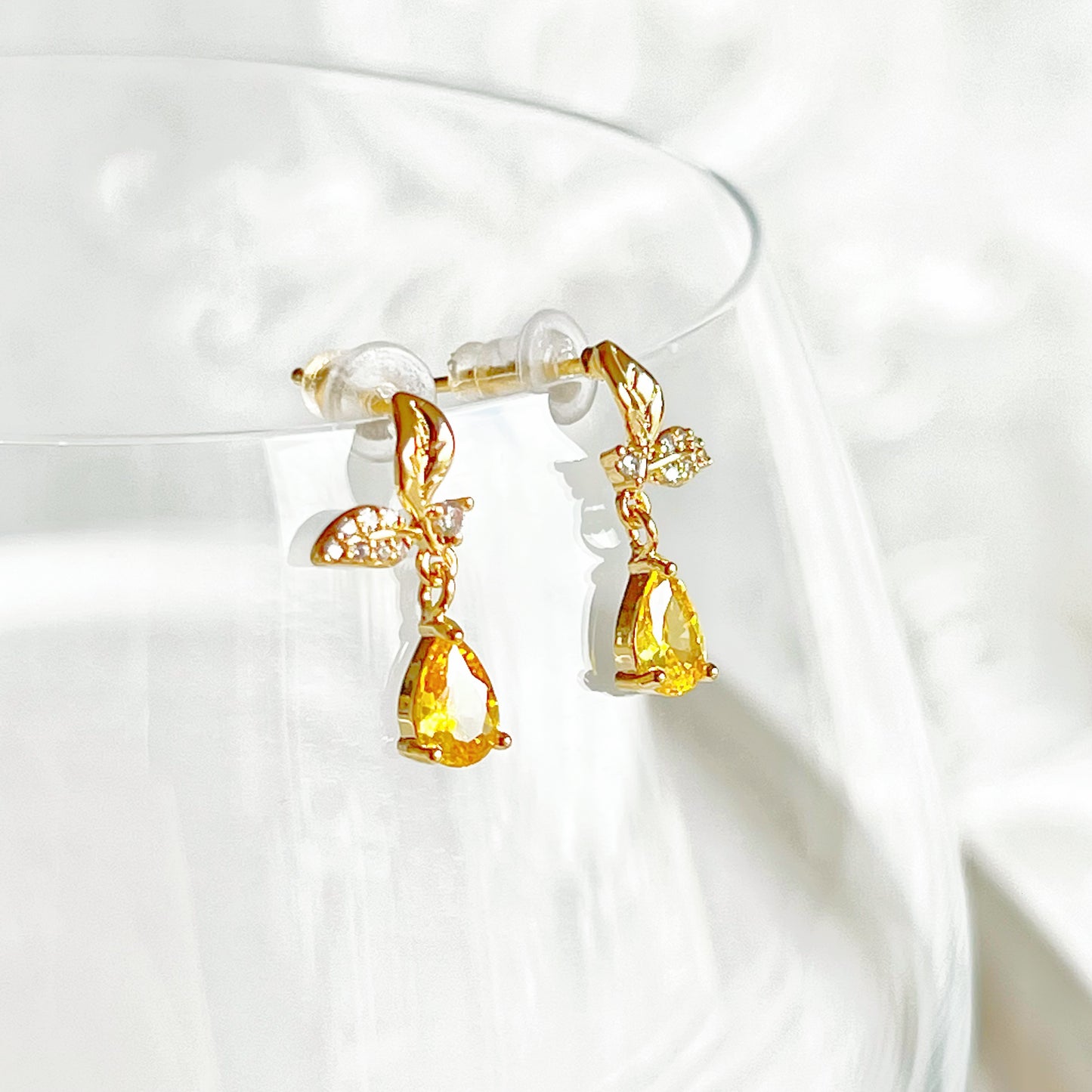 Mini Lemon and Leaves Earrings-Ninaouity