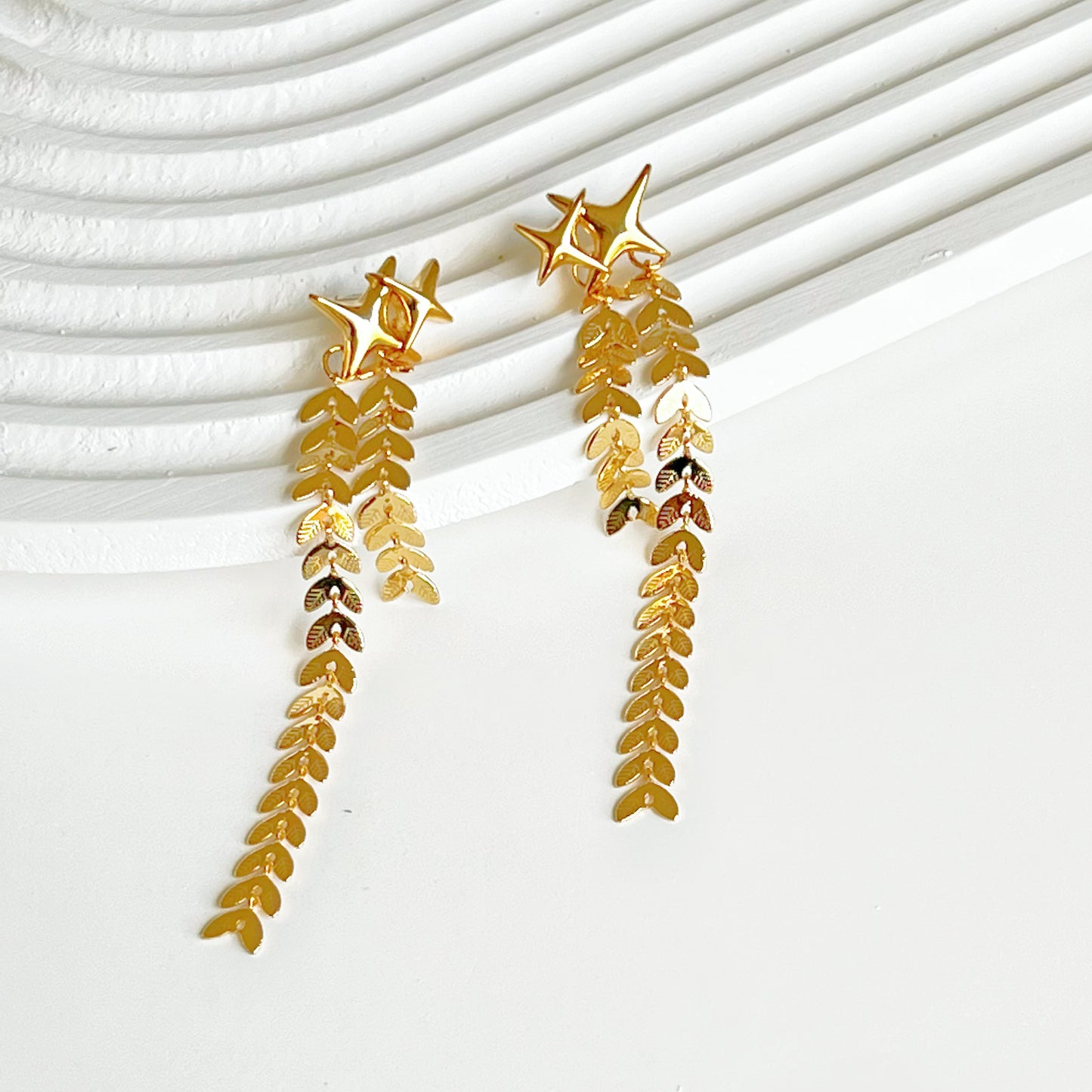 Shining Star Drop Earrings-Ninaouity