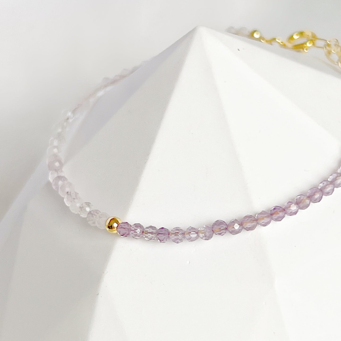 Amethyst and Quartz Beaded Bracelet-Ninaouity
