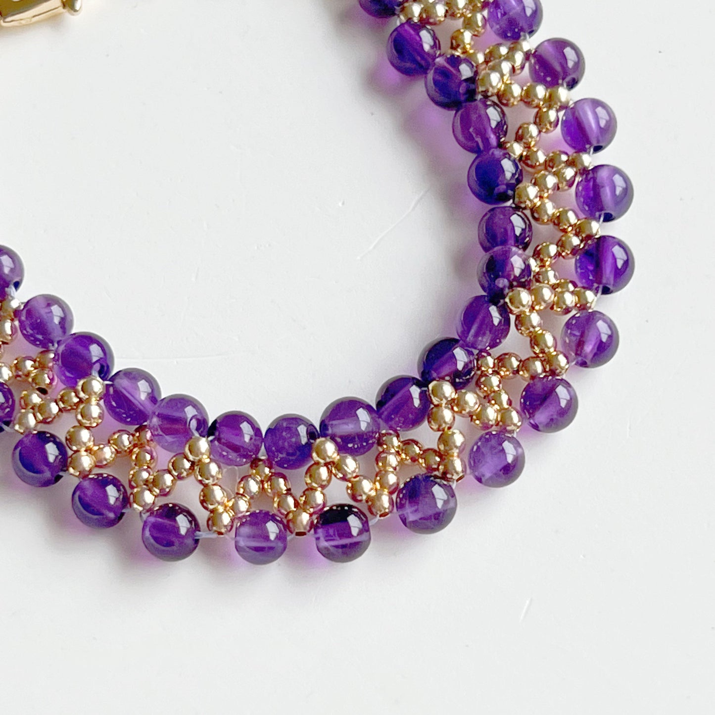 Amethyst Sea Wave Beaded Bracelet-Ninaouity