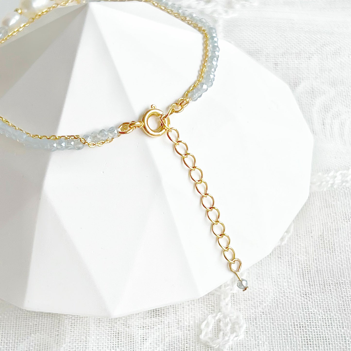 Baroque Pearls and Blue Beads Bracelet-Ninaouity