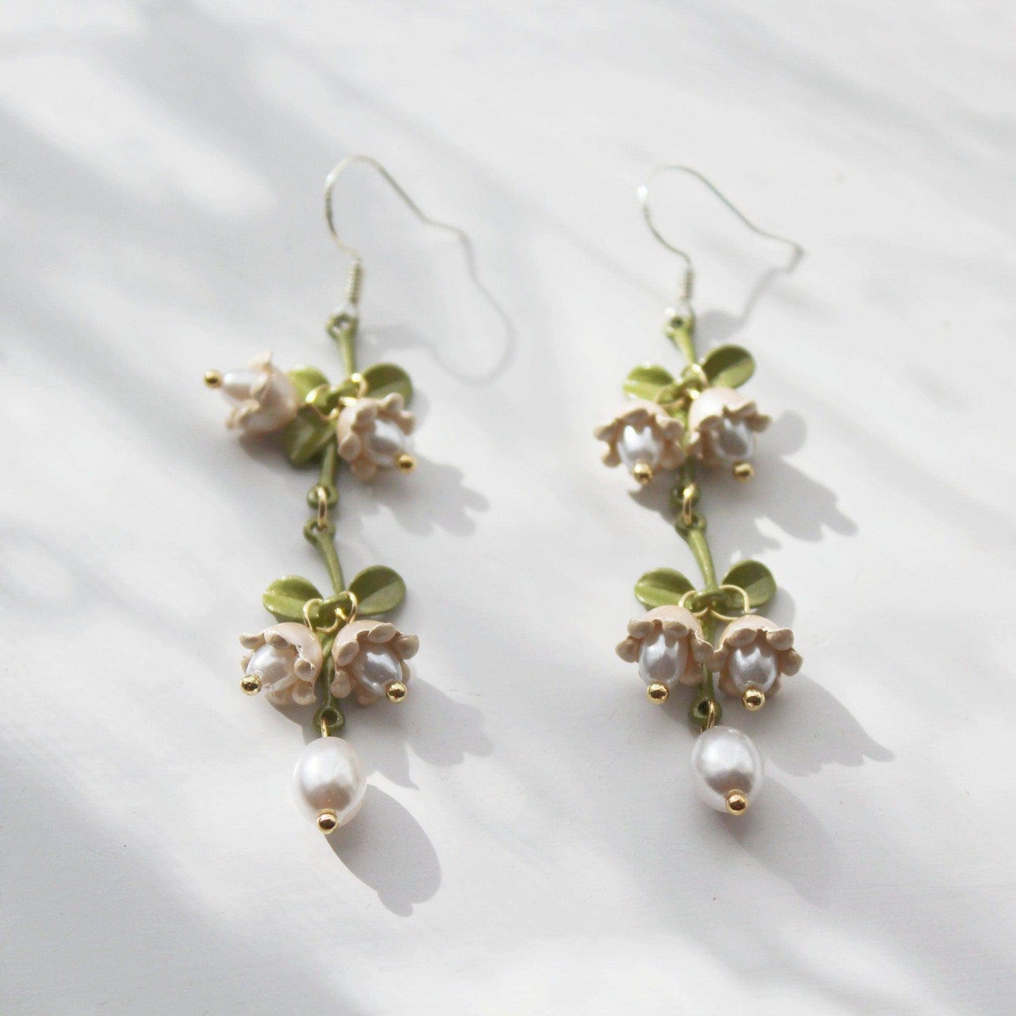 Campanula Bellflower Drop Earrings-Ninaouity