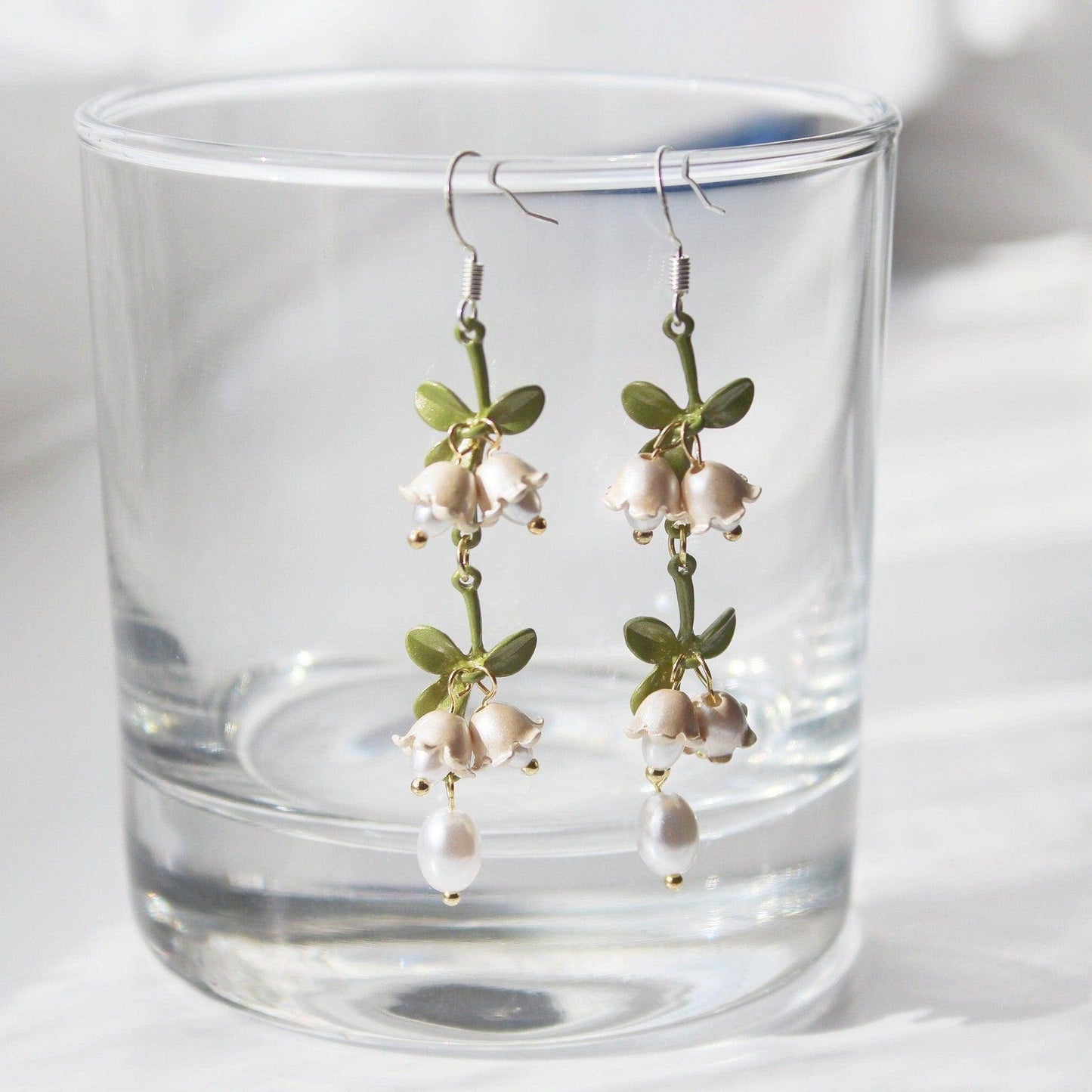 Campanula Bellflower Drop Earrings-Ninaouity