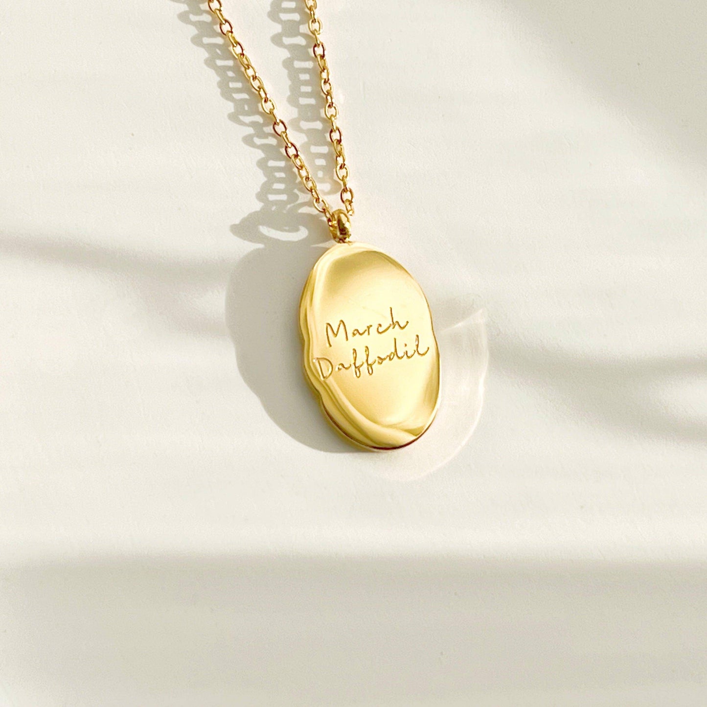 Daffodil Pendant Necklace - Spring March Birth Flower Charm Necklace-Ninaouity