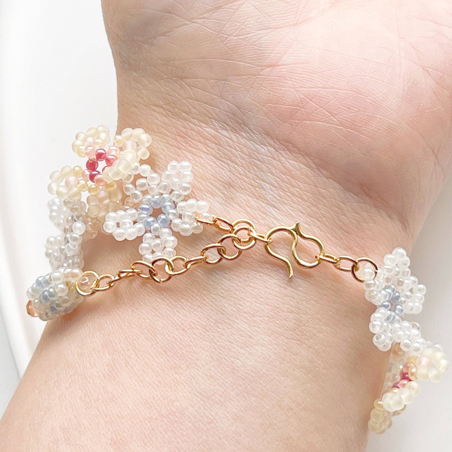Daisy Chain Beaded Bracelet-Ninaouity
