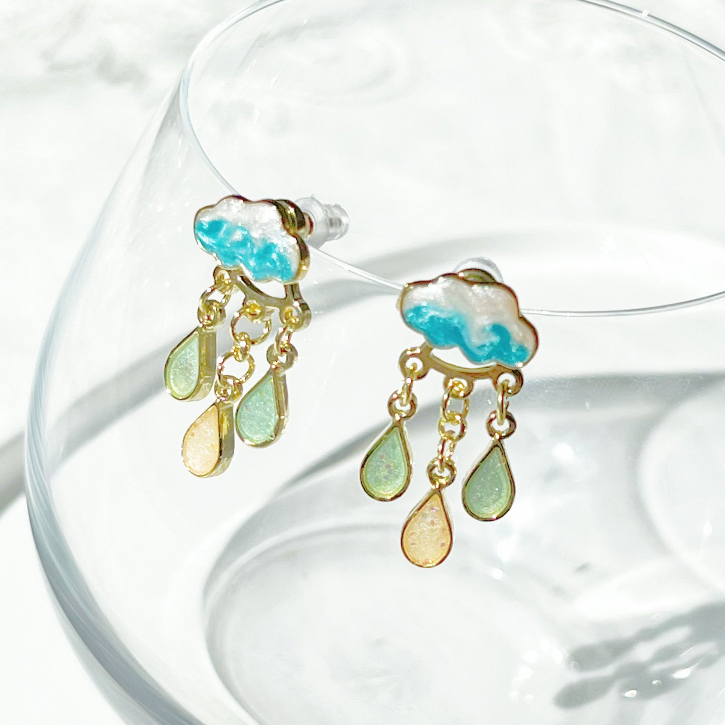 Drizzle Rain Cloud Earrings-Ninaouity