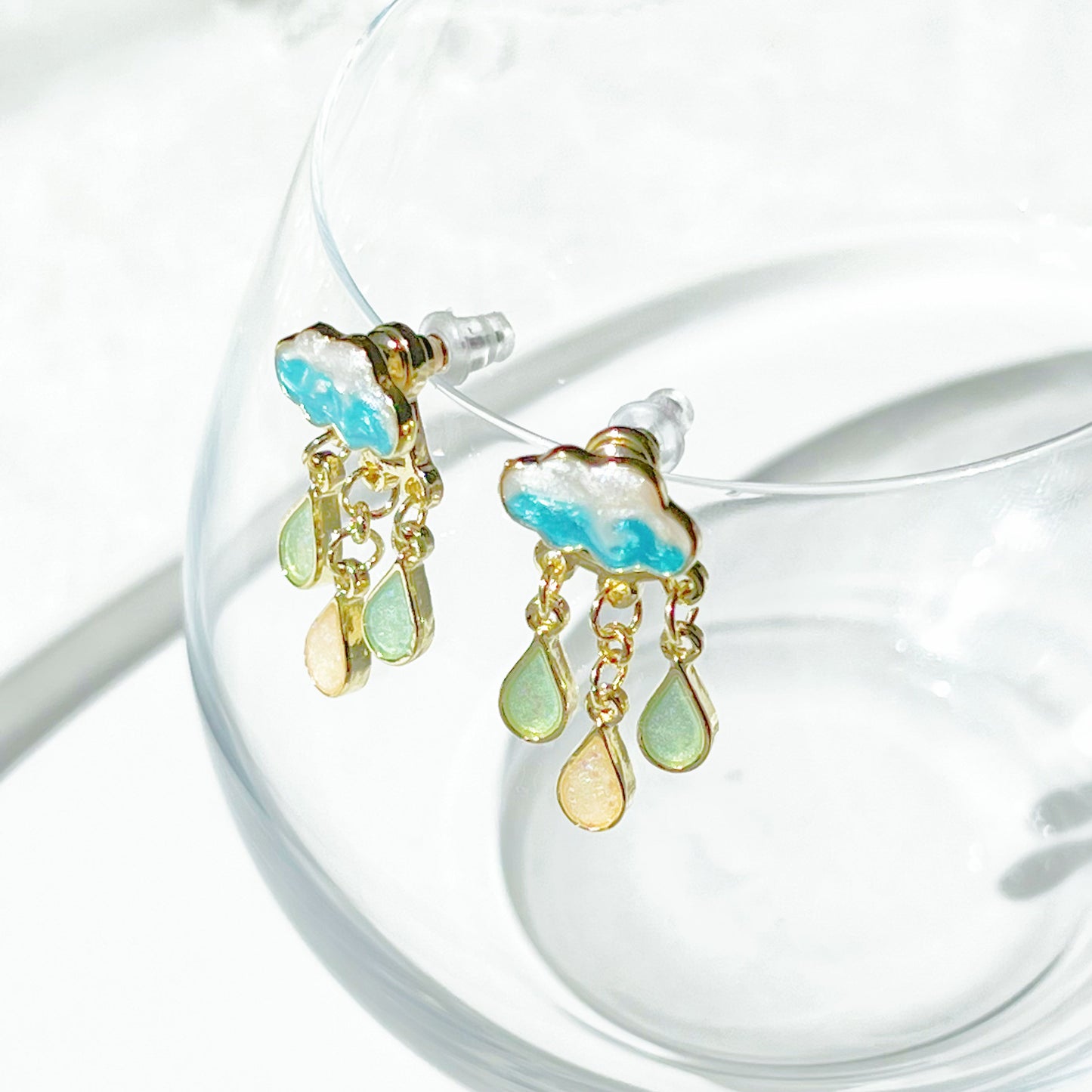 Drizzle Rain Cloud Earrings-Ninaouity