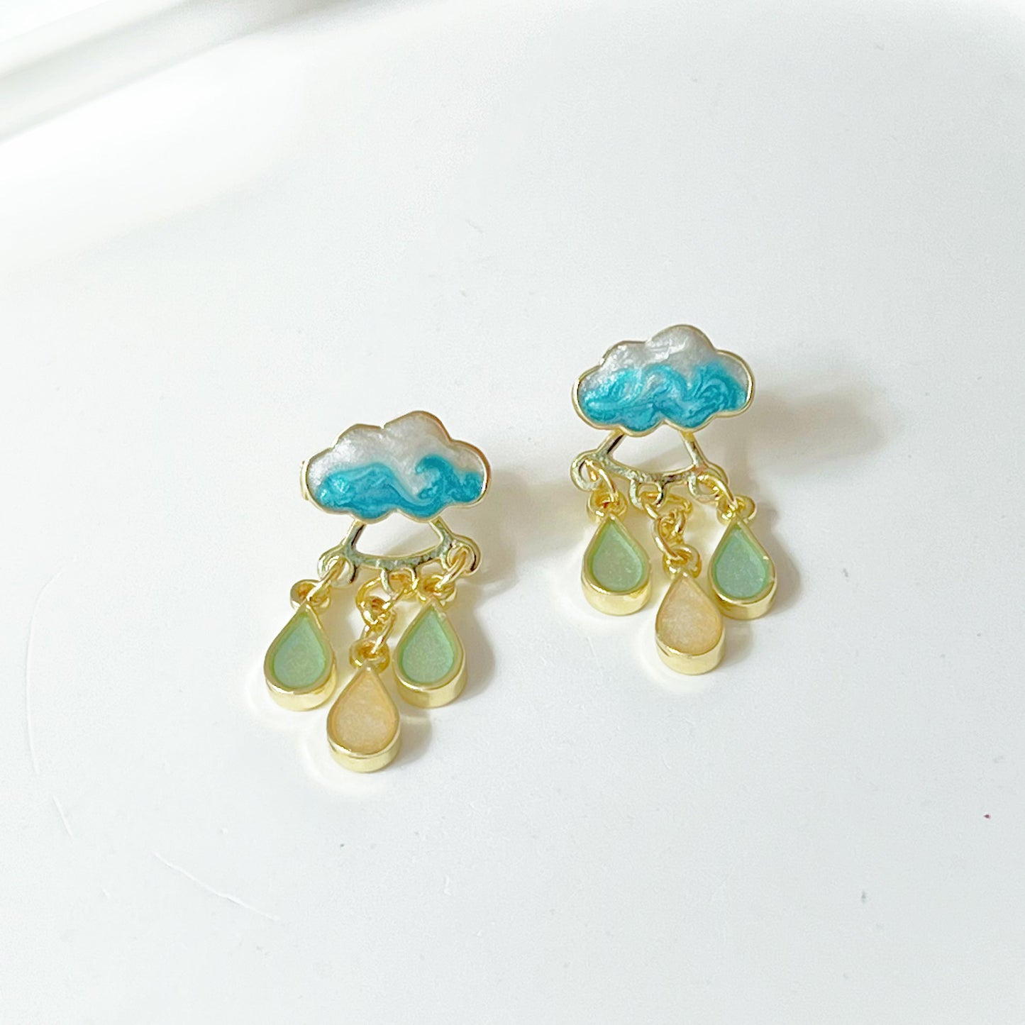 Drizzle Rain Cloud Earrings-Ninaouity
