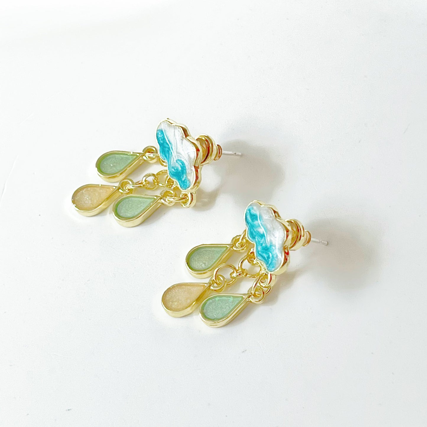 Drizzle Rain Cloud Earrings-Ninaouity