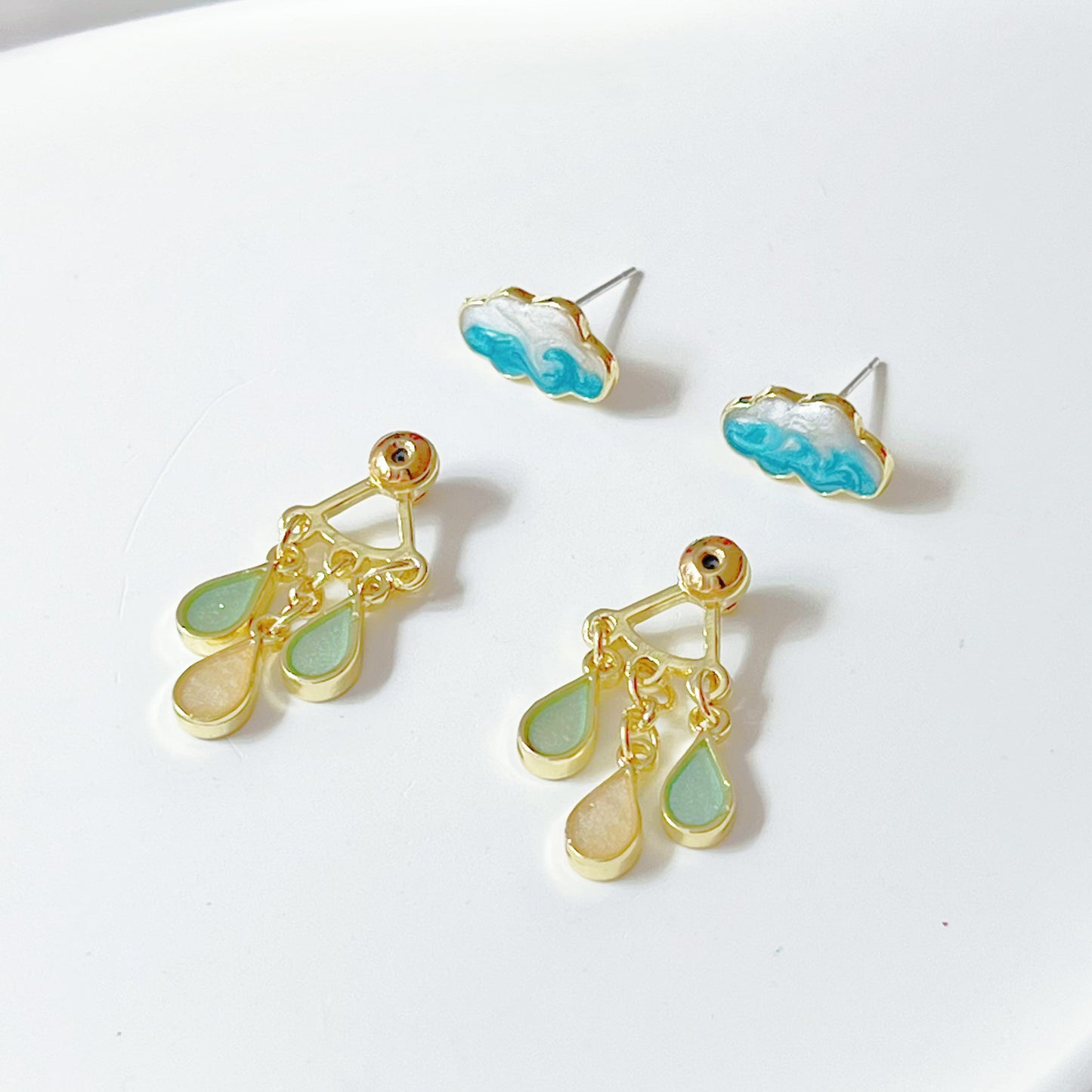 Drizzle Rain Cloud Earrings-Ninaouity