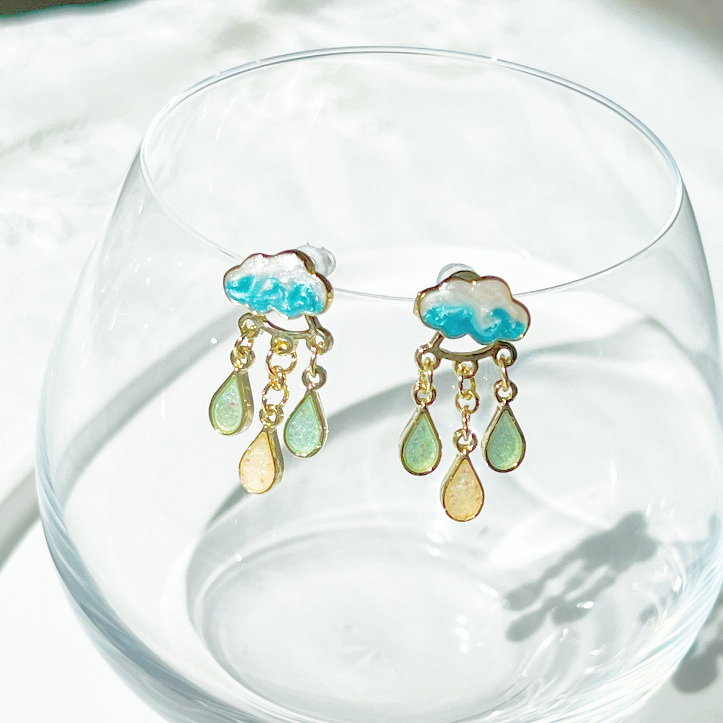 Drizzle Rain Cloud Earrings-Ninaouity