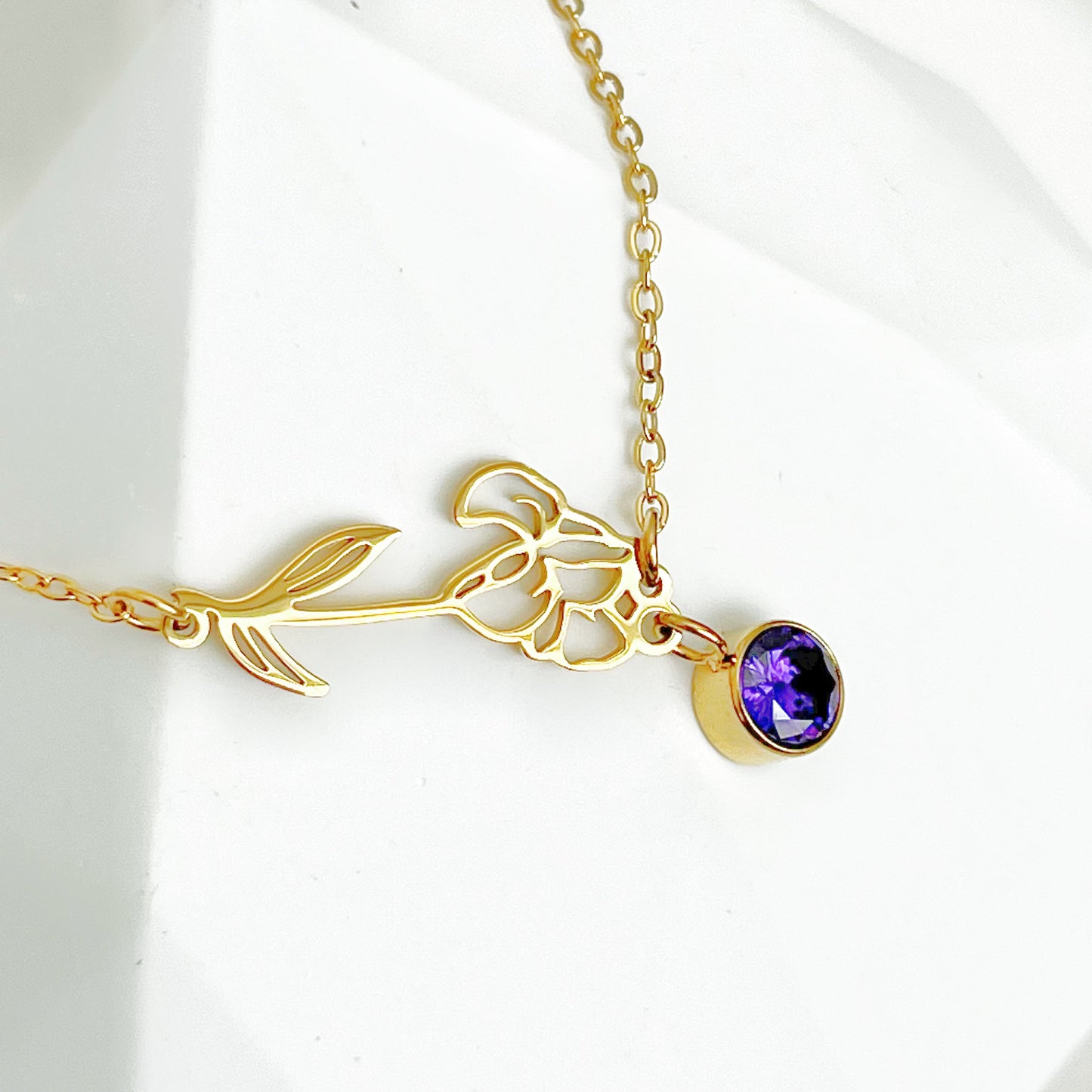 February Birth Flower Iris Bracelet-Ninaouity