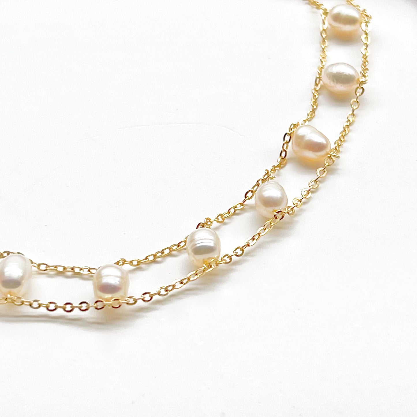 Freshwater Pearl Choker Necklace-Ninaouity