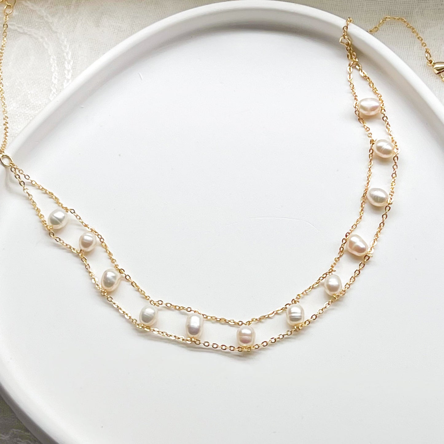 Freshwater Pearl Choker Necklace-Ninaouity
