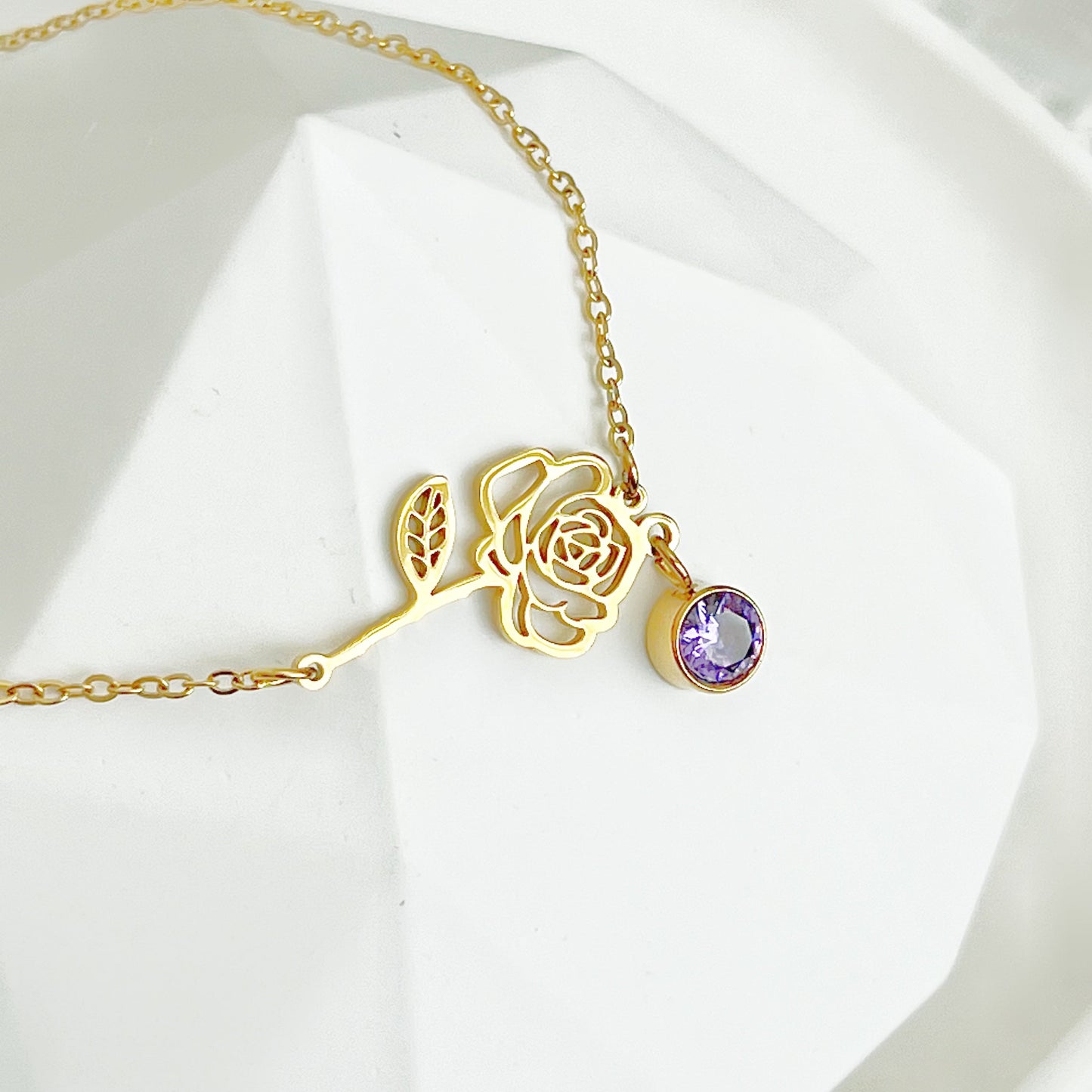 June Birth Flower Rose Bracelet-Ninaouity