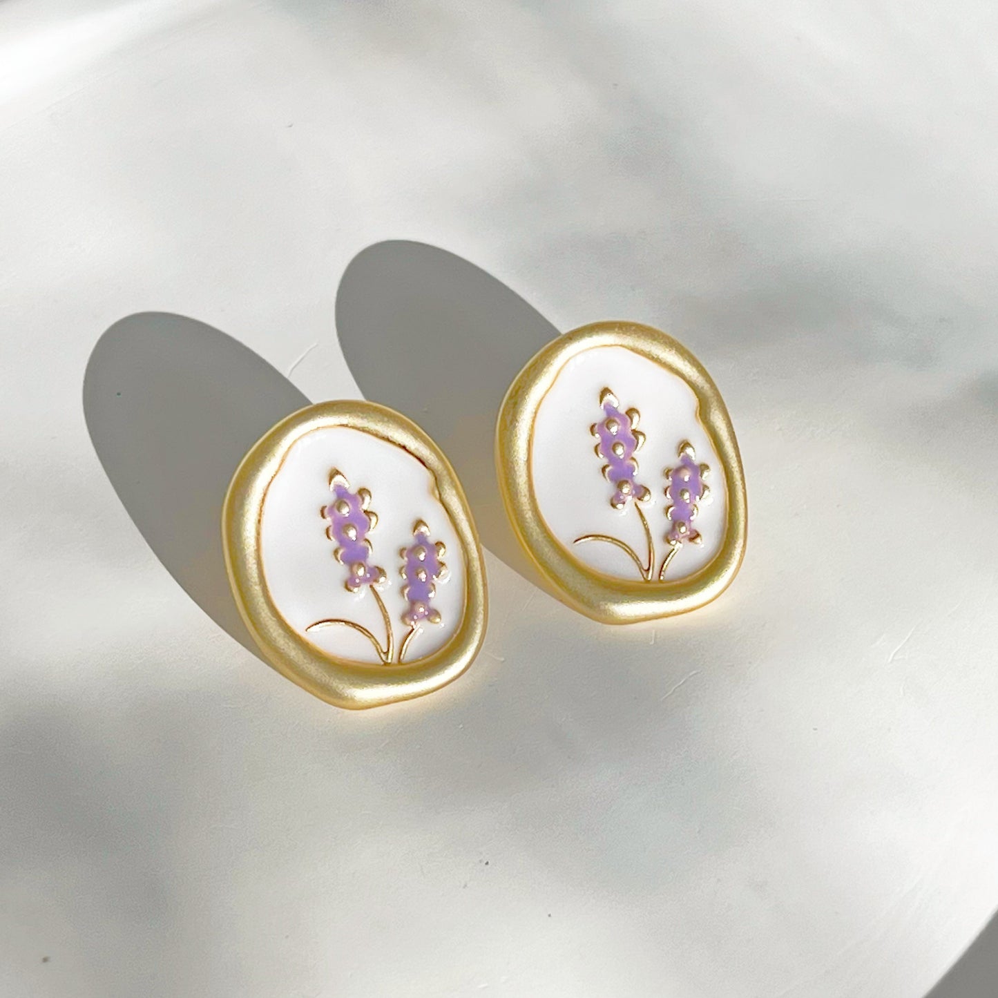 Lavender Flower Earrings-Ninaouity