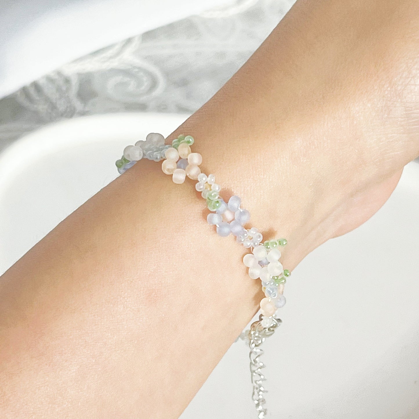 Little Daisy Flower Beaded Bracelet-Ninaouity