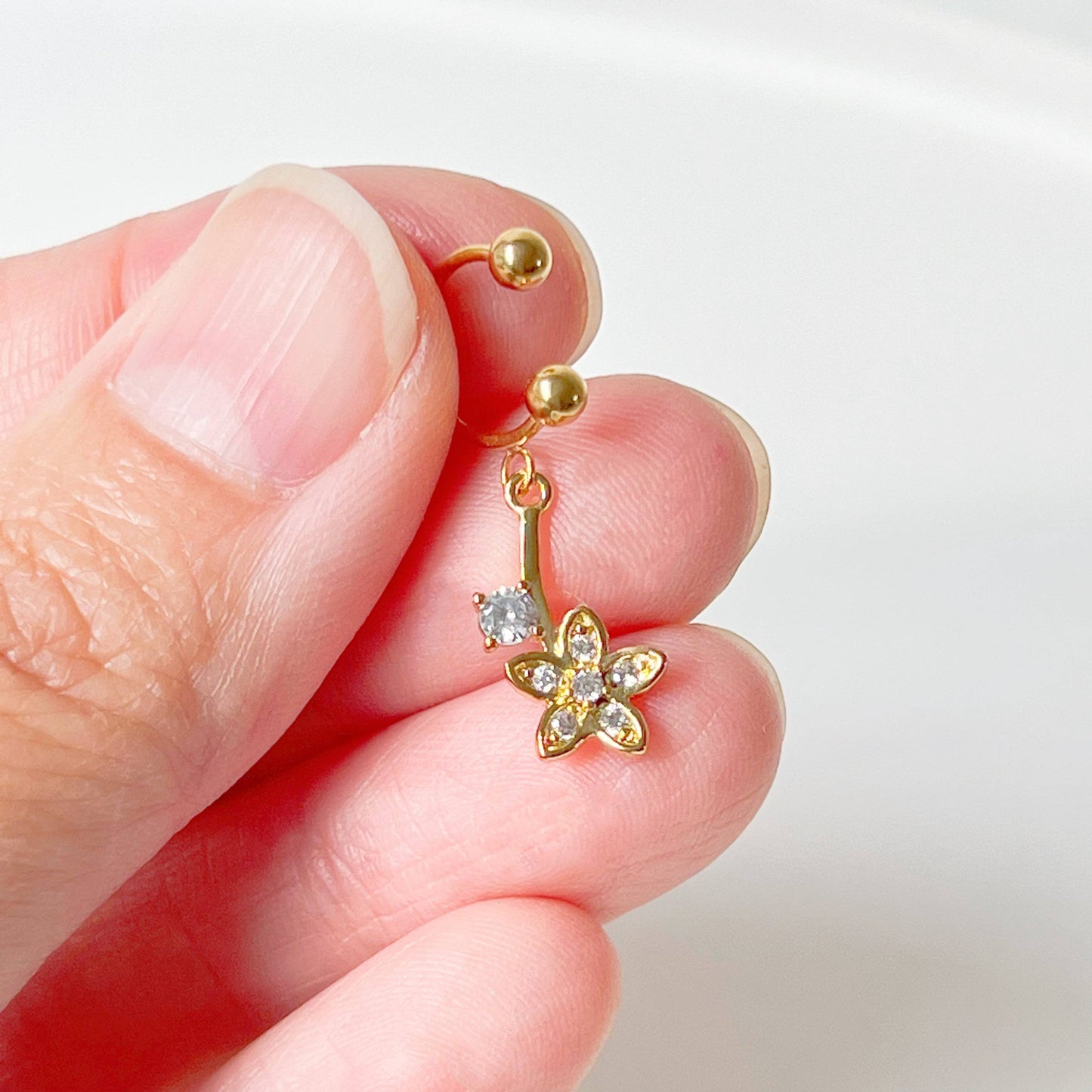 Little Flower Drop Ear Cuff - No Piercing Earring-Ninaouity