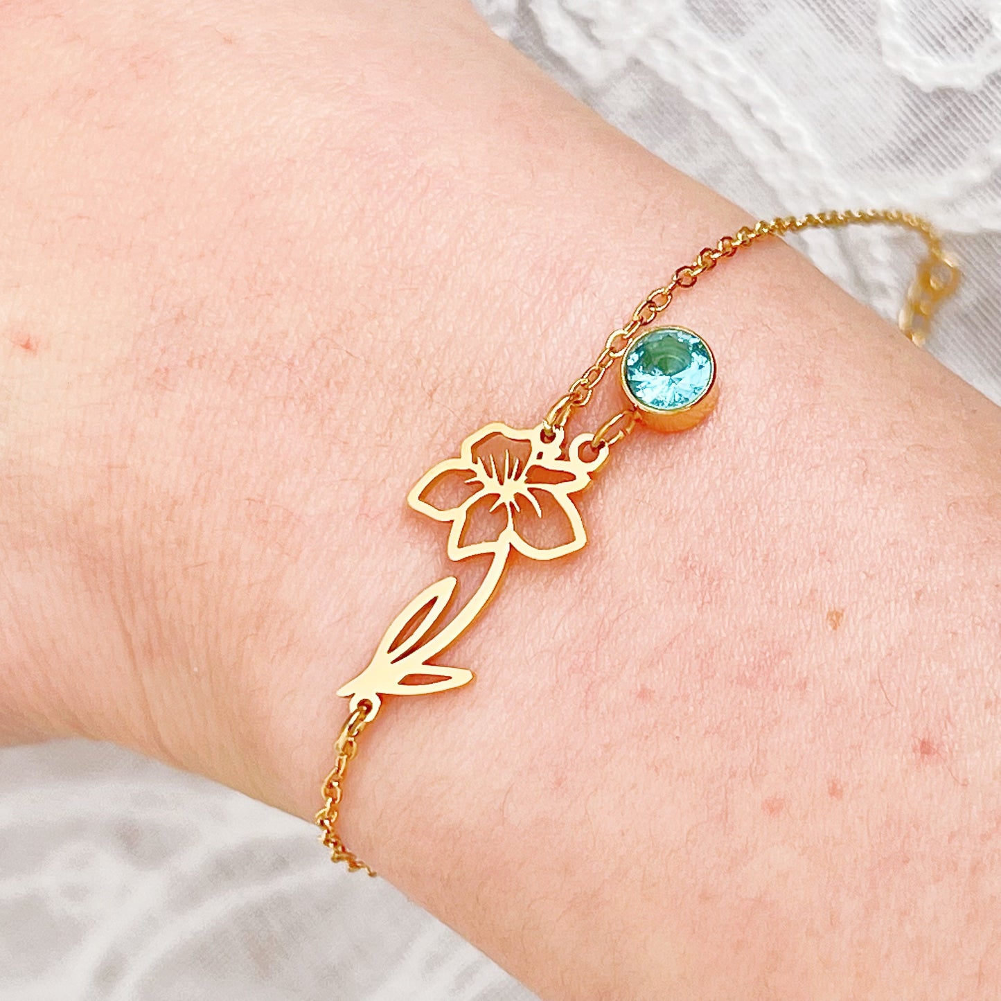March Birth Flower Daffodil Bracelet-Ninaouity
